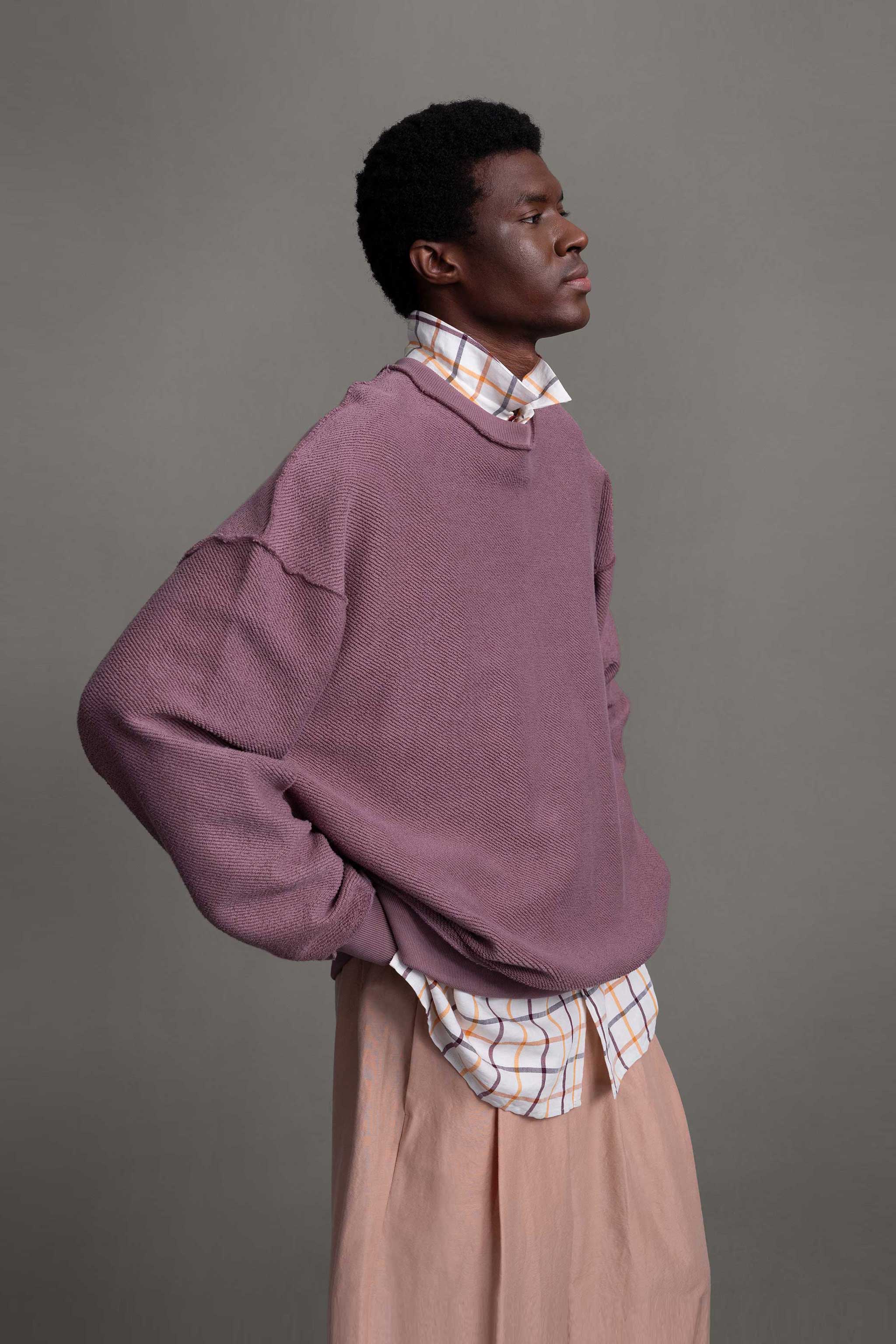 THE MECHANIC JUMPER / LOOPBACK TWILL LILAC