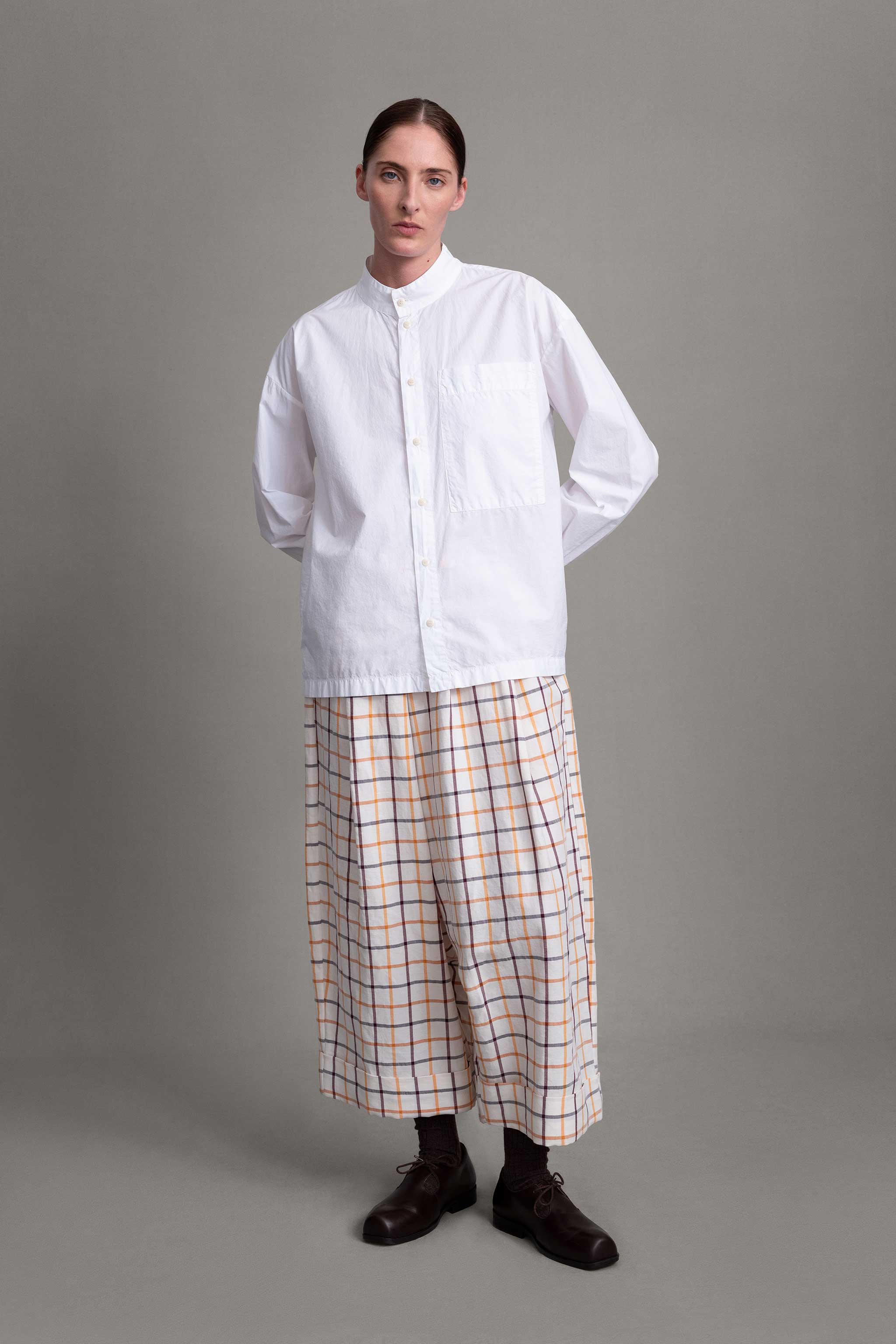 THE BAKER TROUSER / COTTON LINEN TATTERSALL
