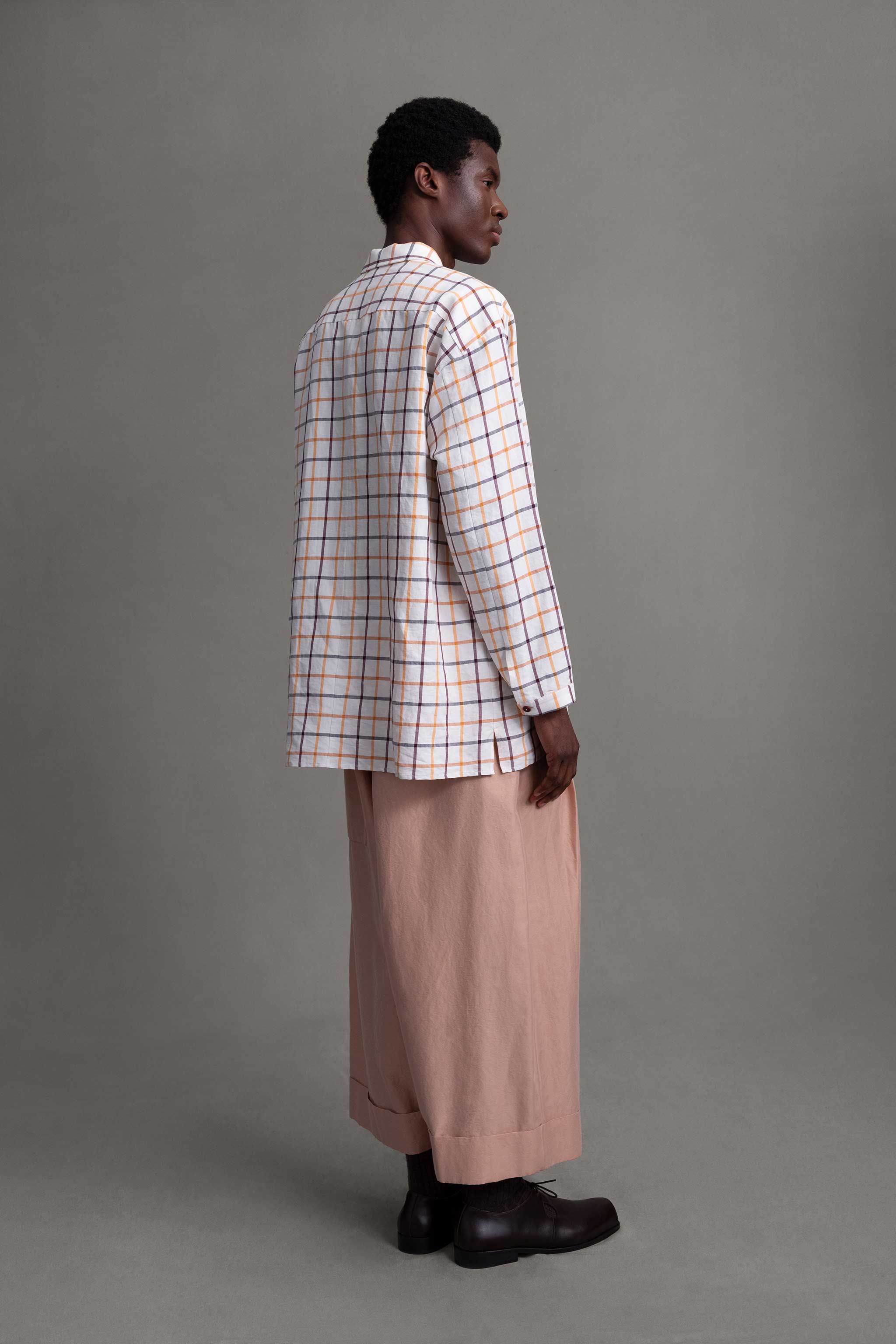 THE DRAUGHTSMAN SHIRT / COTTON LINEN TATTERSALL