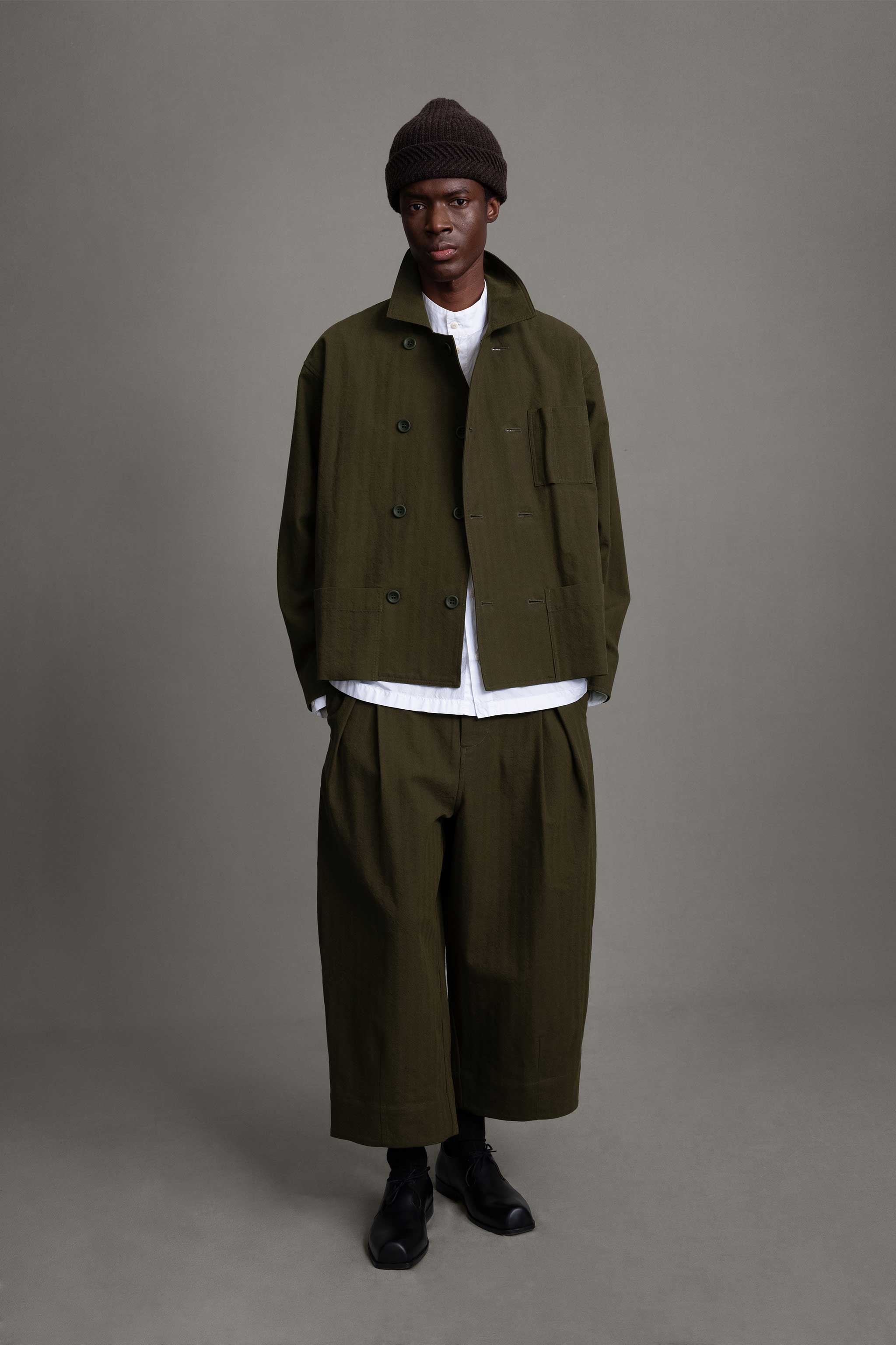 THE COOK JACKET / HERRINGBONE SUITING HEATH