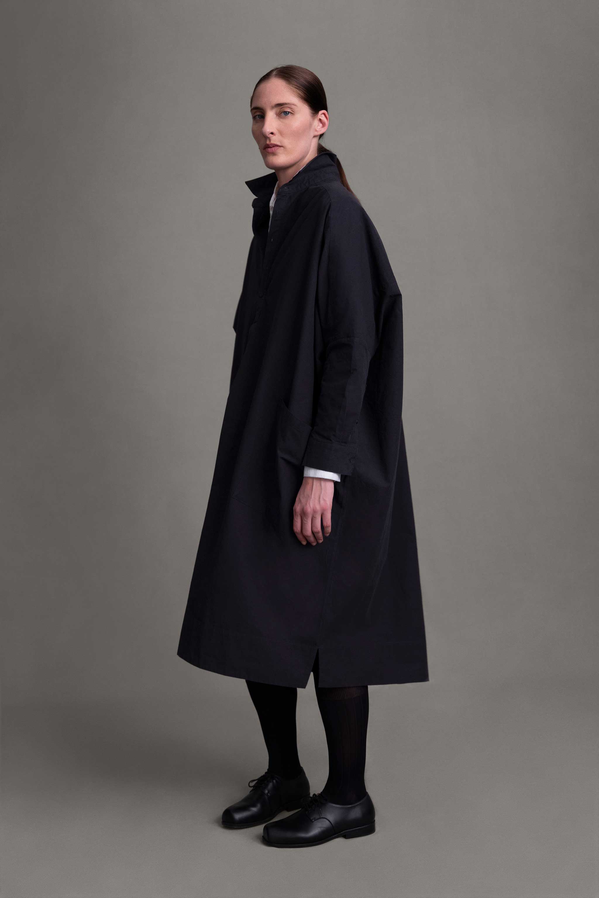 THE FRAMER DRESS / STRUCTURED COTTON INK