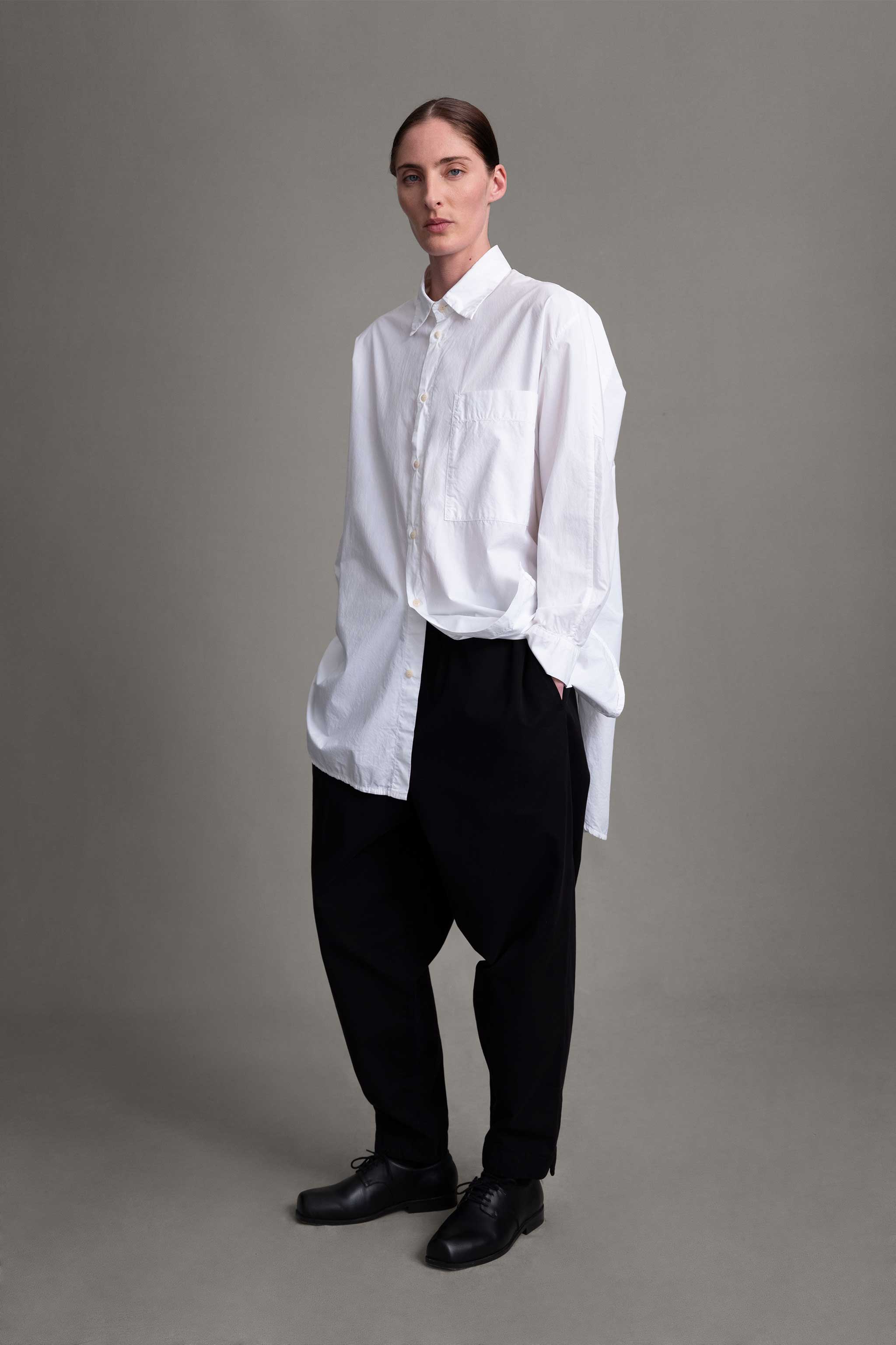 THE PAINTER SHIRT / POPLIN CHALK