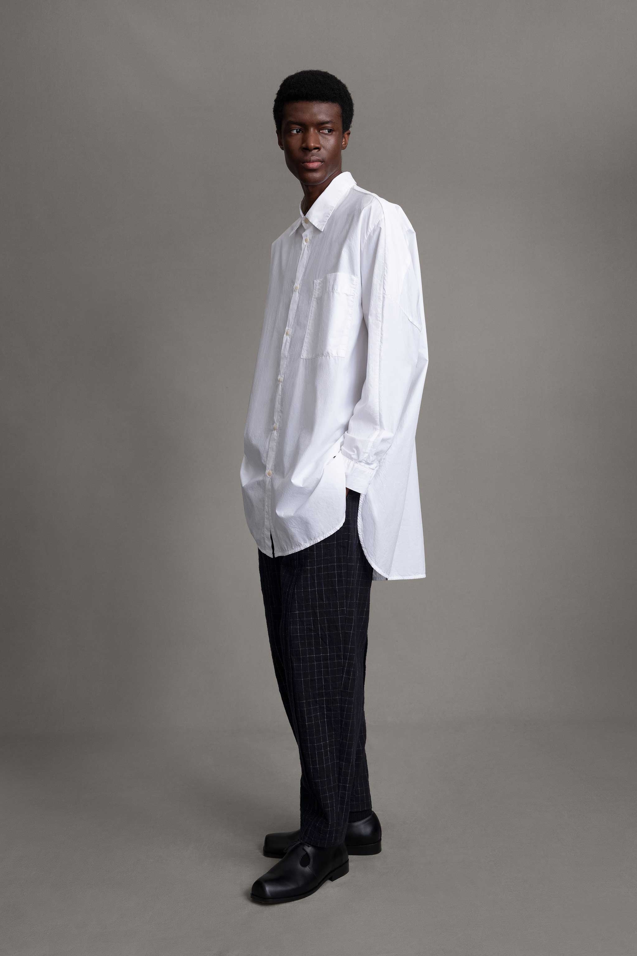 THE LIBRARIAN TROUSER / CRUMPLED CHECK INK