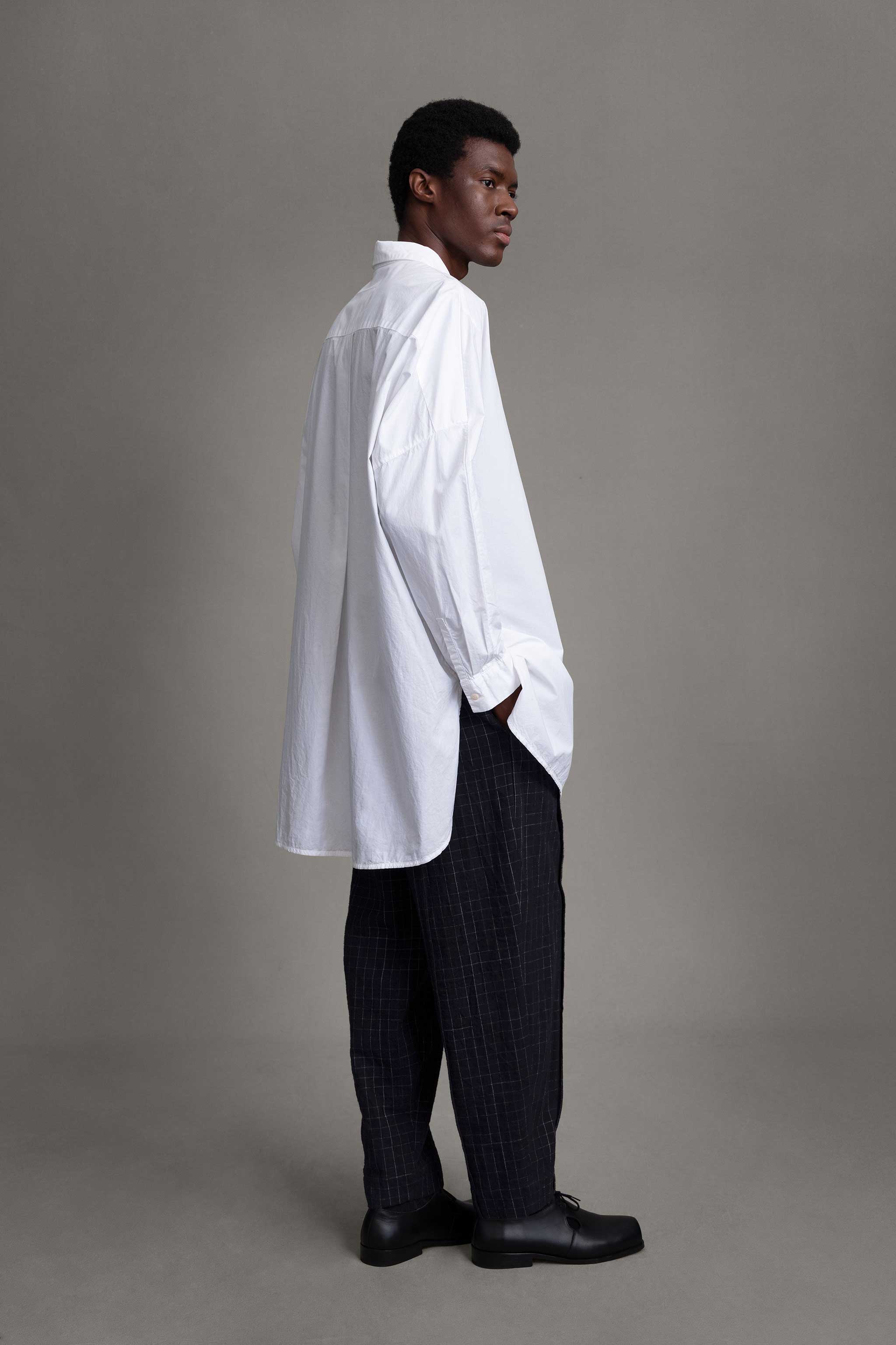 THE LIBRARIAN TROUSER / CRUMPLED CHECK INK