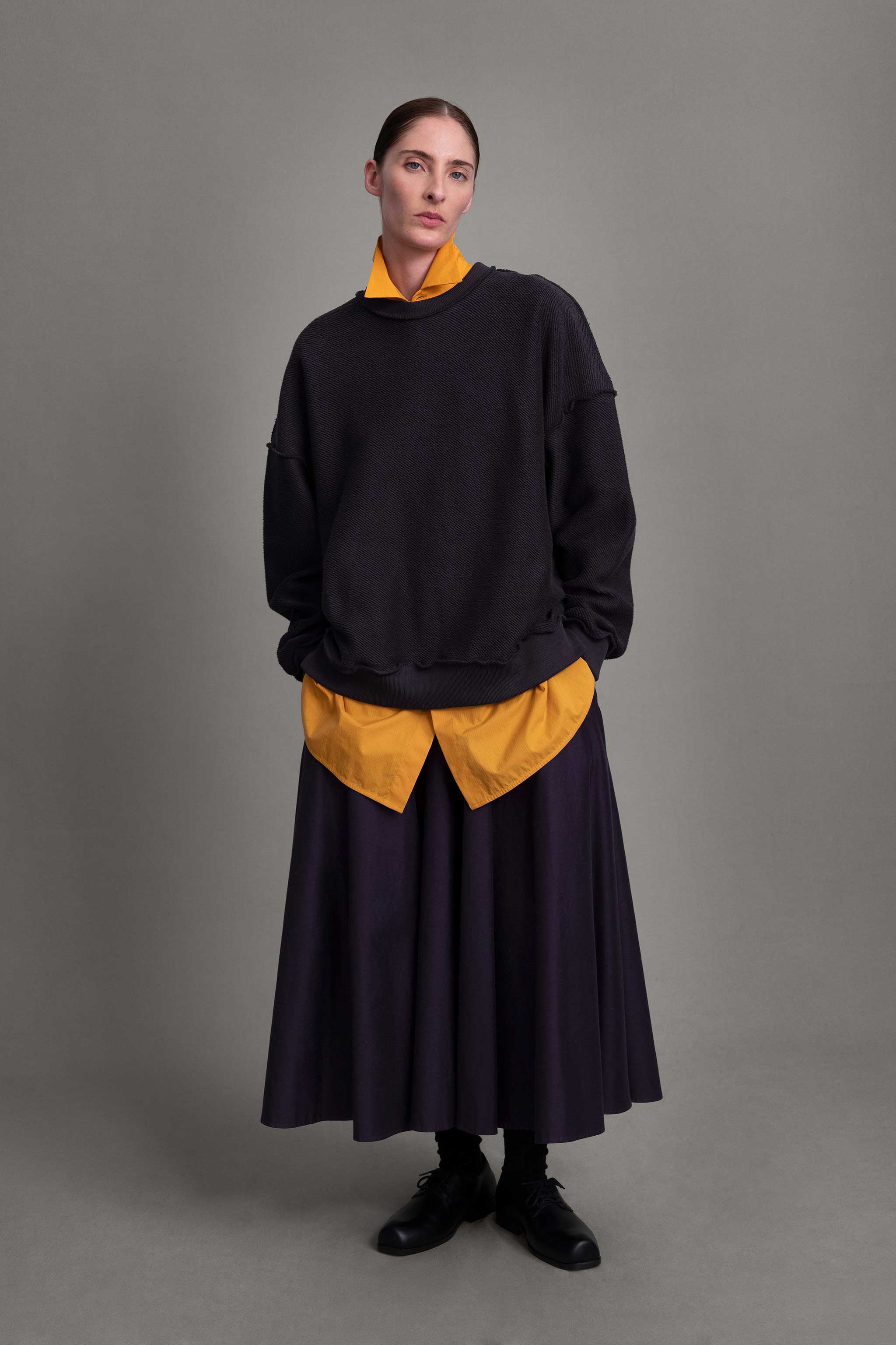 THE MECHANIC JUMPER / LOOPBACK TWILL CHARCOAL