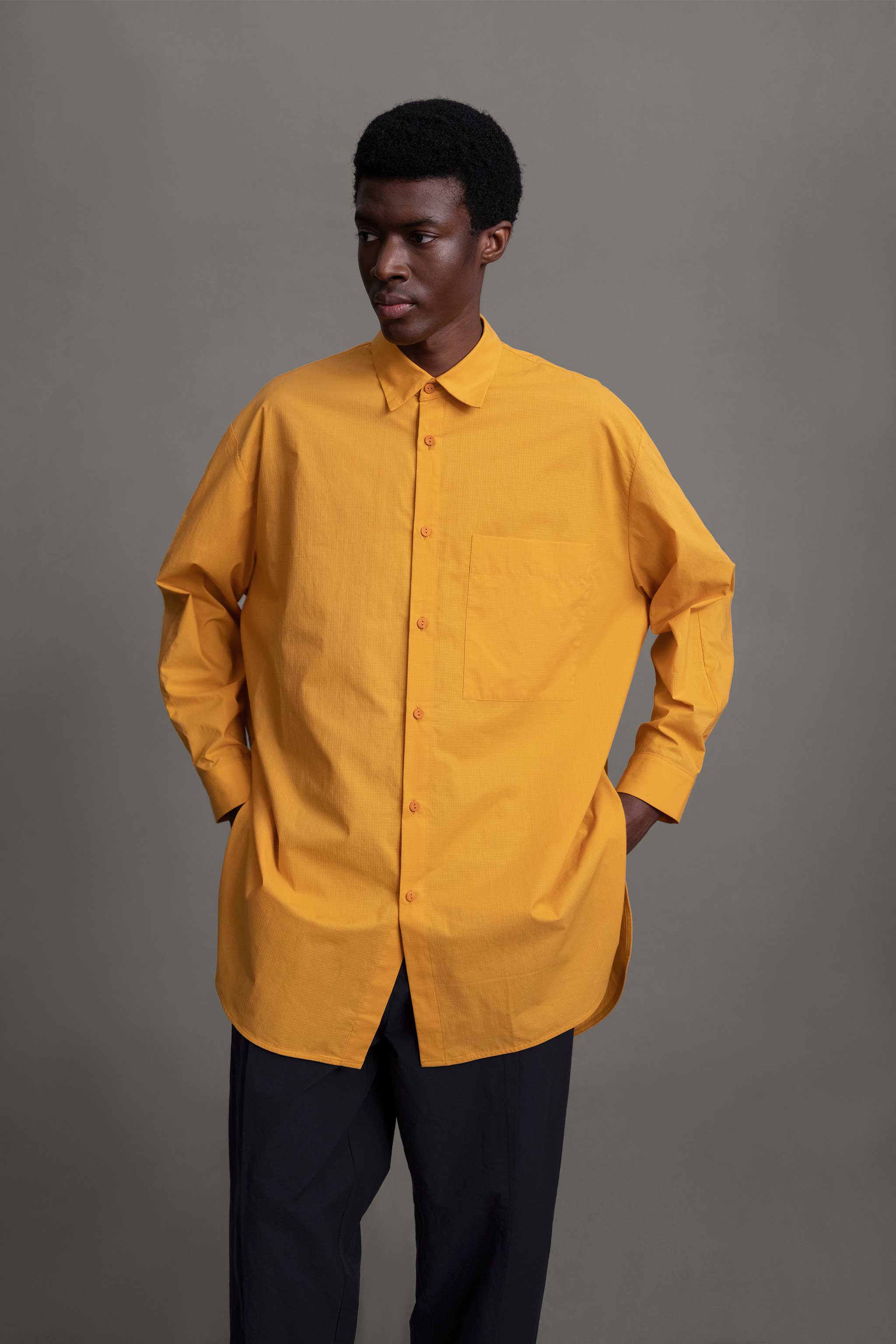 THE PAINTER SHIRT / FINE COTTON RIPSTOP TANGERINE