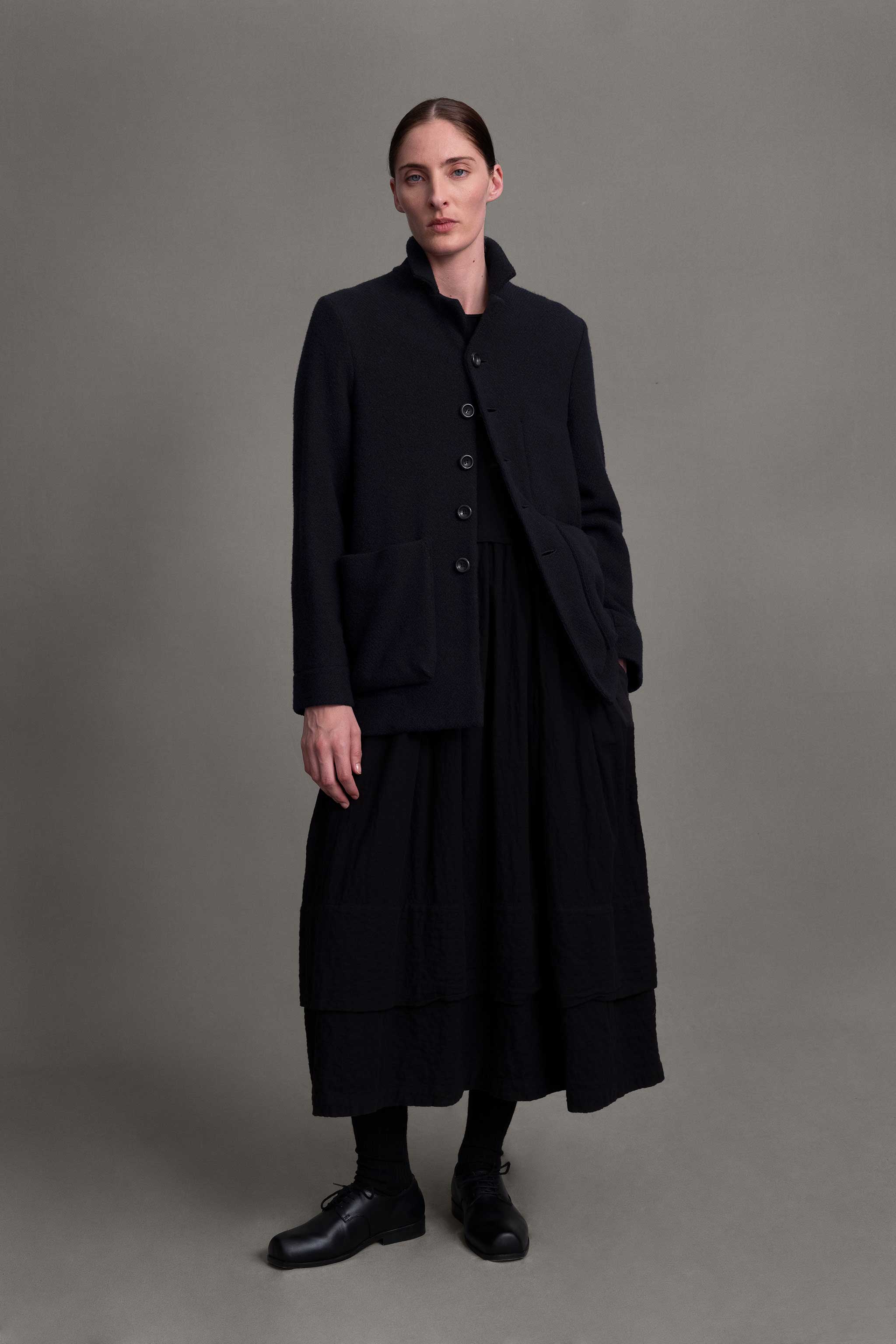 THE PHOTOGRAPHER JACKET / CASHMERE HERRINGBONE INK