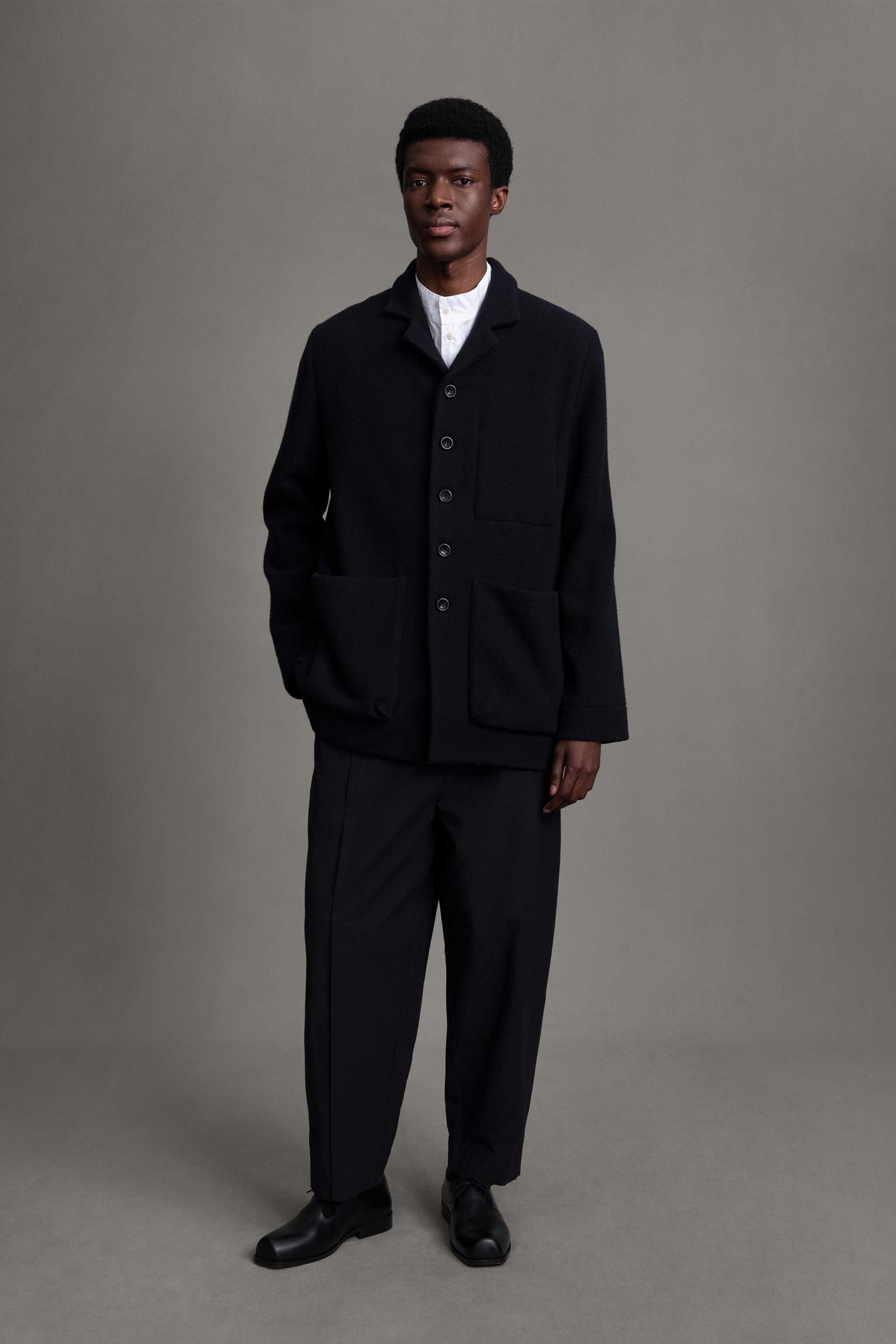 THE PHOTOGRAPHER JACKET / CASHMERE HERRINGBONE INK