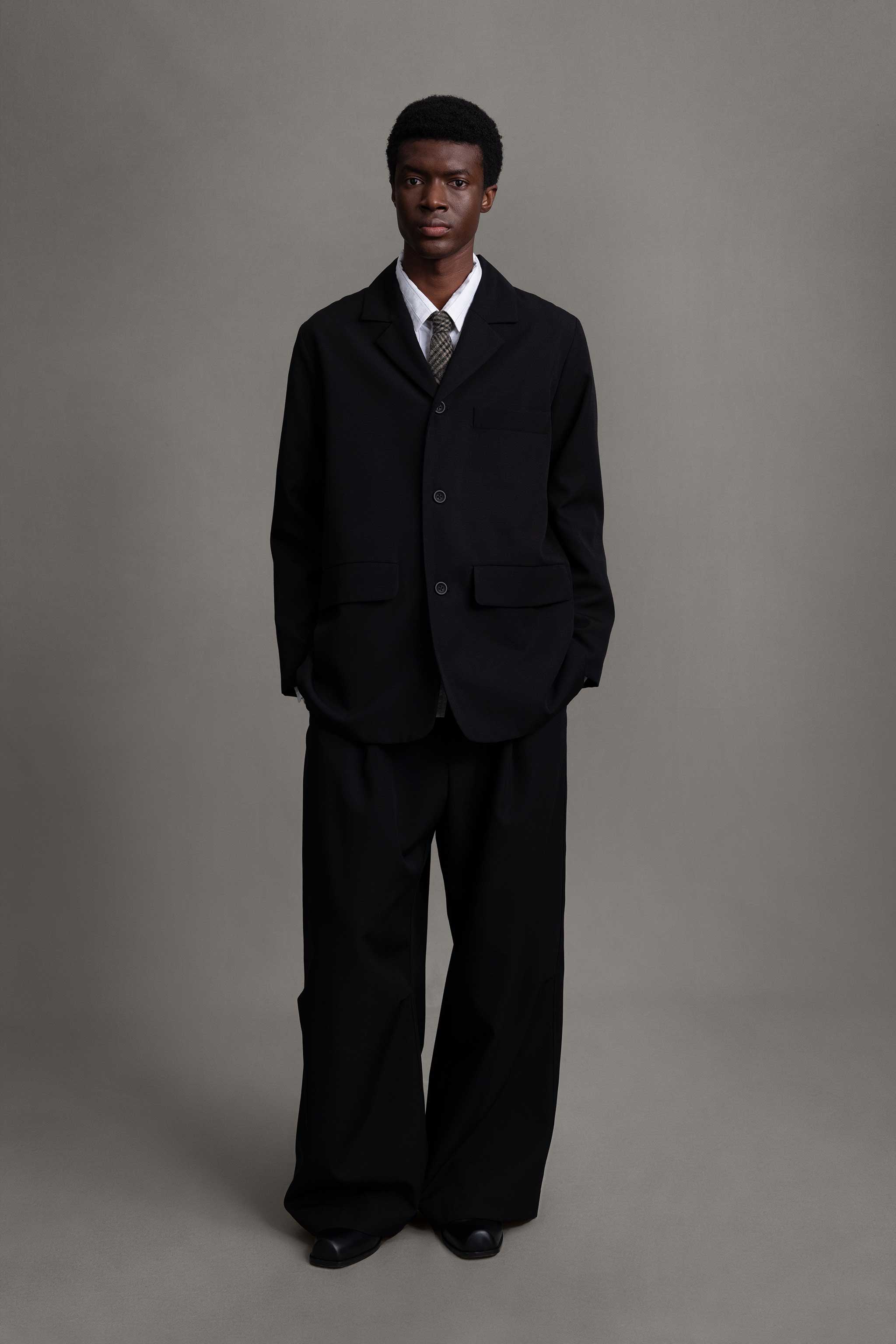 THE POTTER TROUSER / COMPACT SUITING FLINT