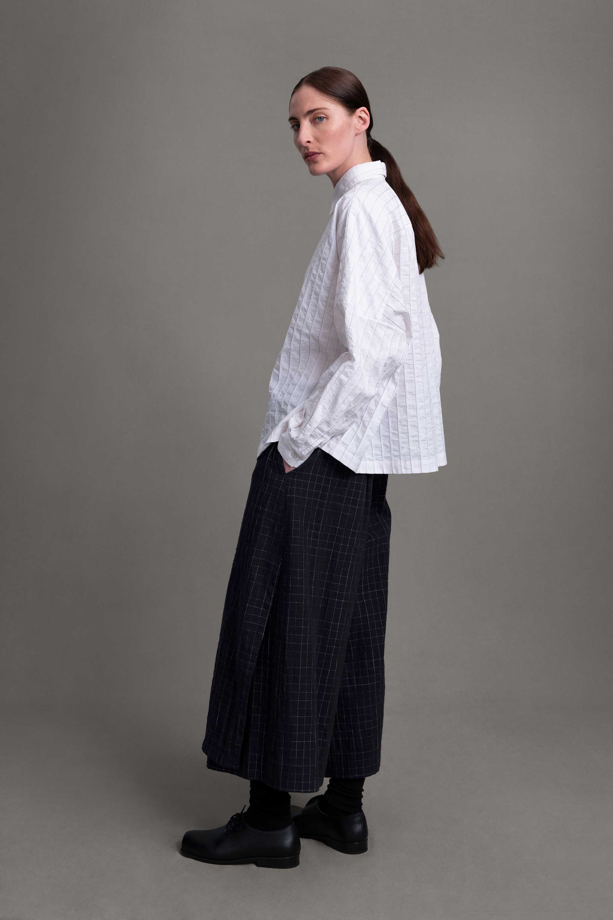 THE PRINTER CULOTTE / CRUMPLED CHECK INK