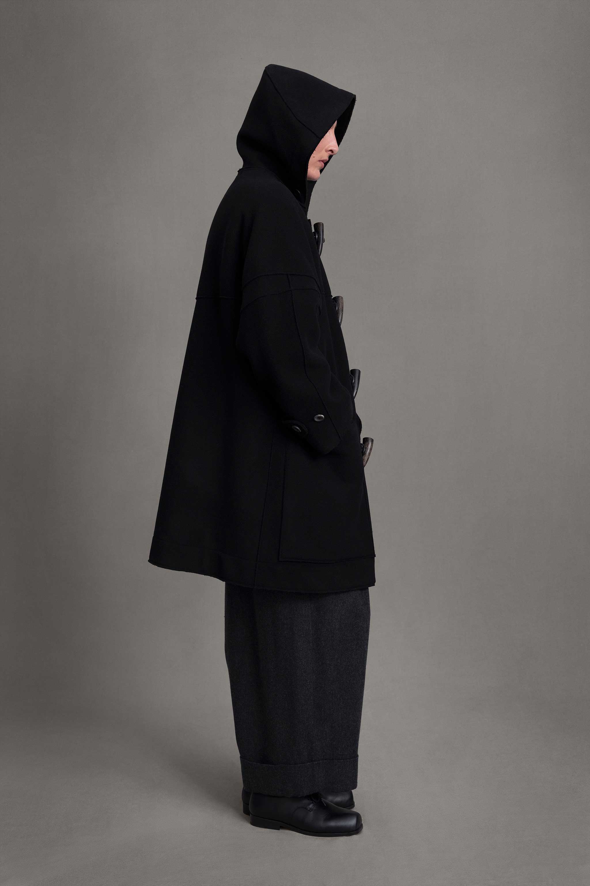 THE SCHOLAR COAT / RAW CUT FELT FLINT