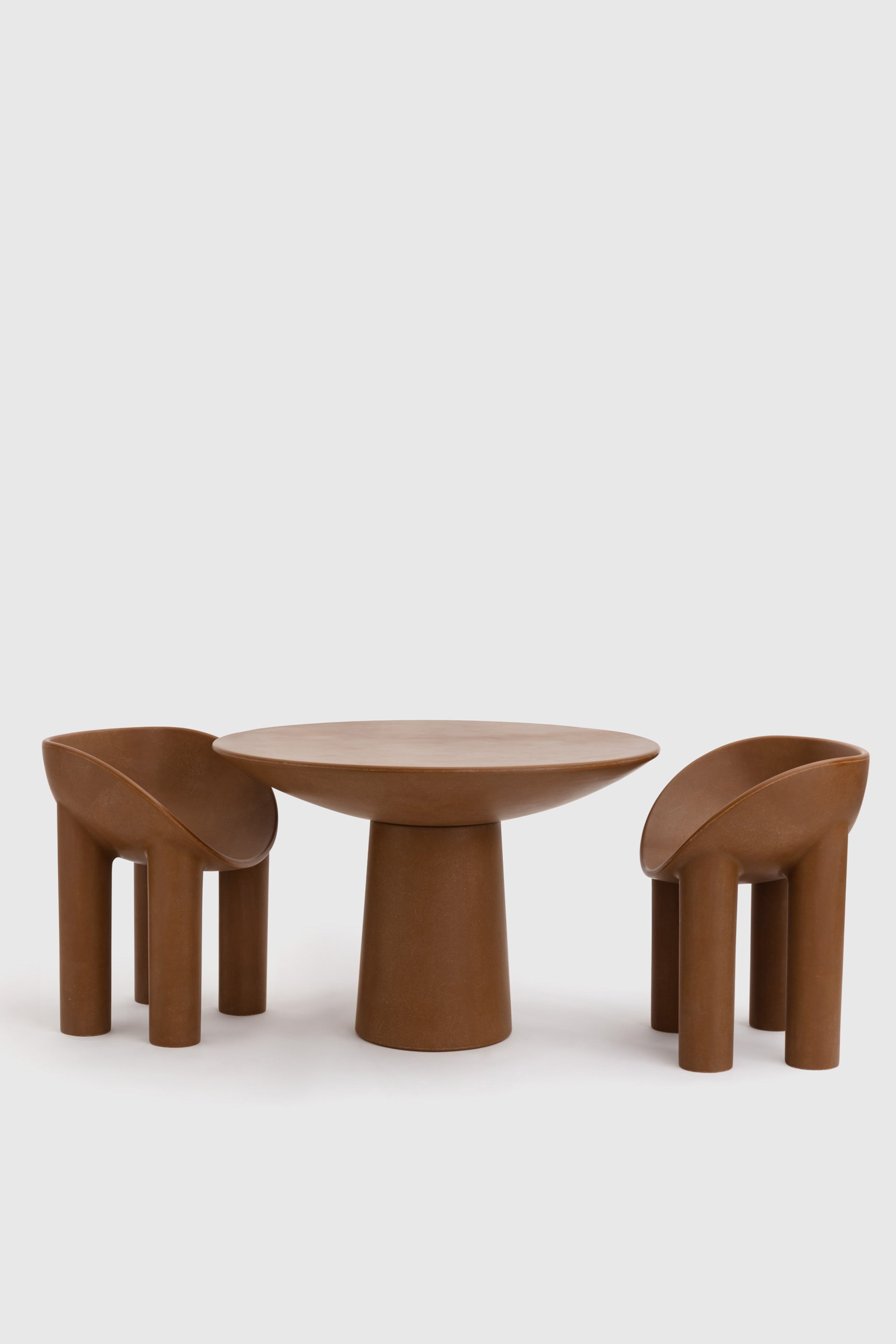 Roly-Poly Dining Table Small / Raw Chestnut