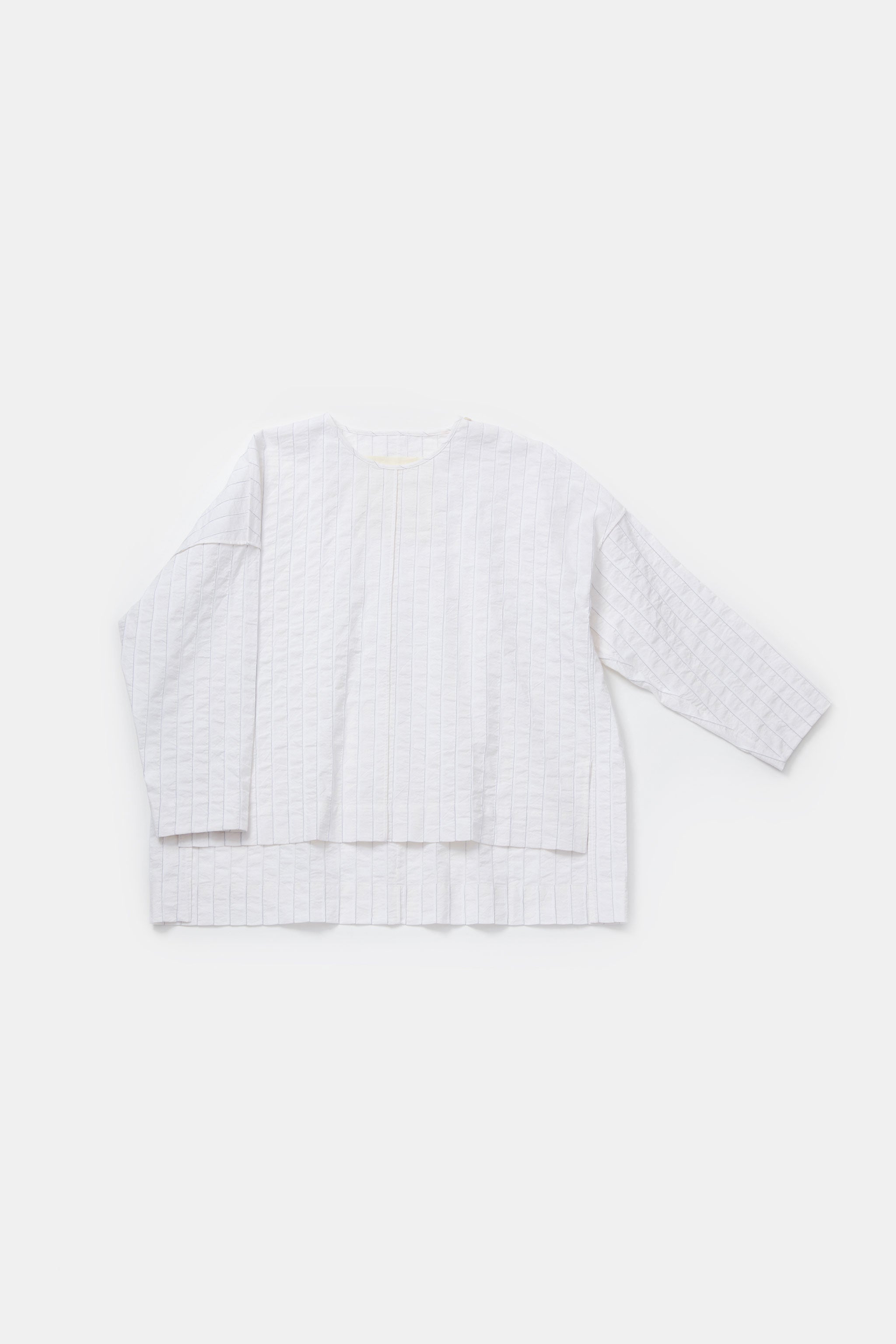 THE ARCHIVIST TOP / RAISED STRIPE CHALK