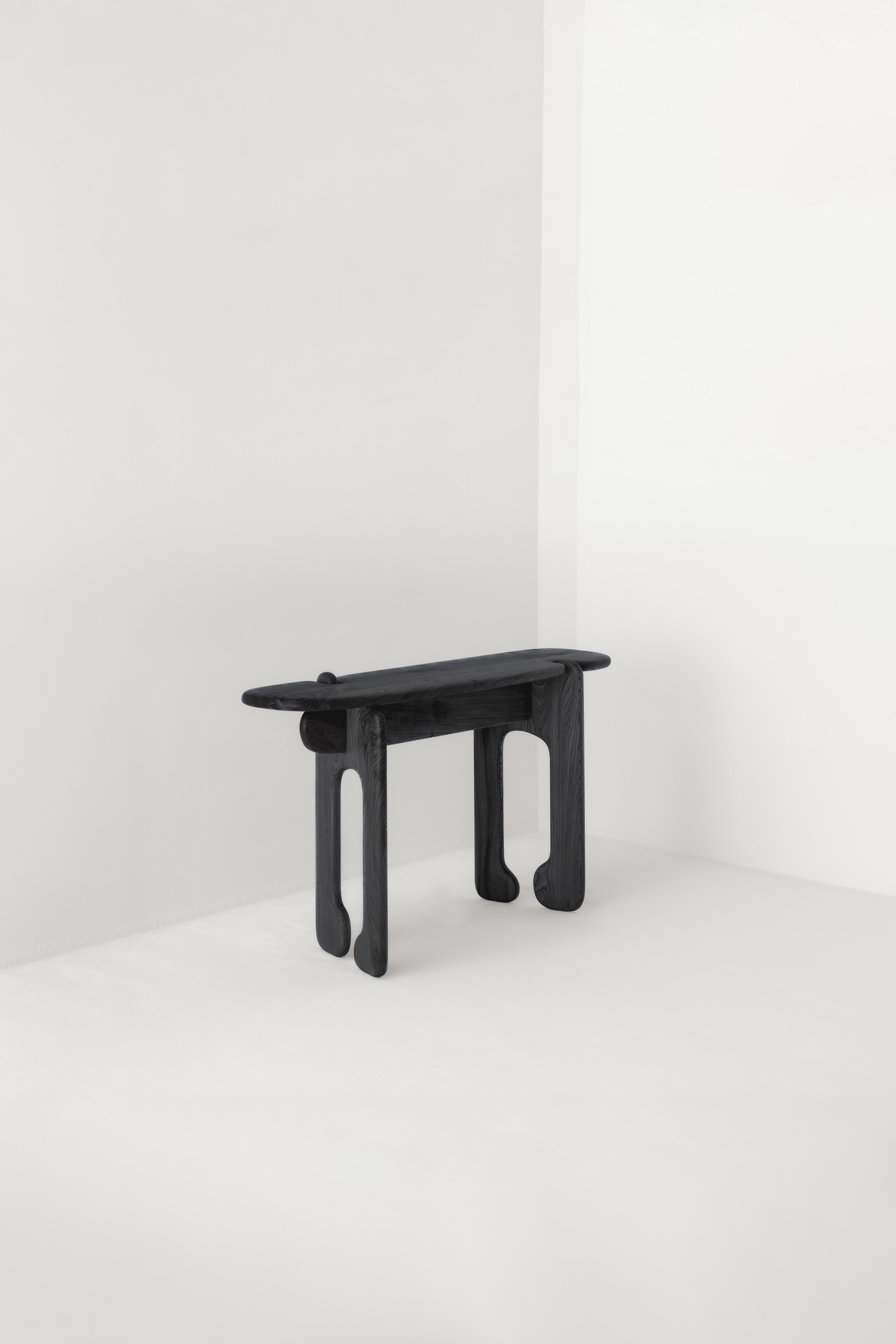 PALETTE CONSOLE TABLE / SCORCHED OAK