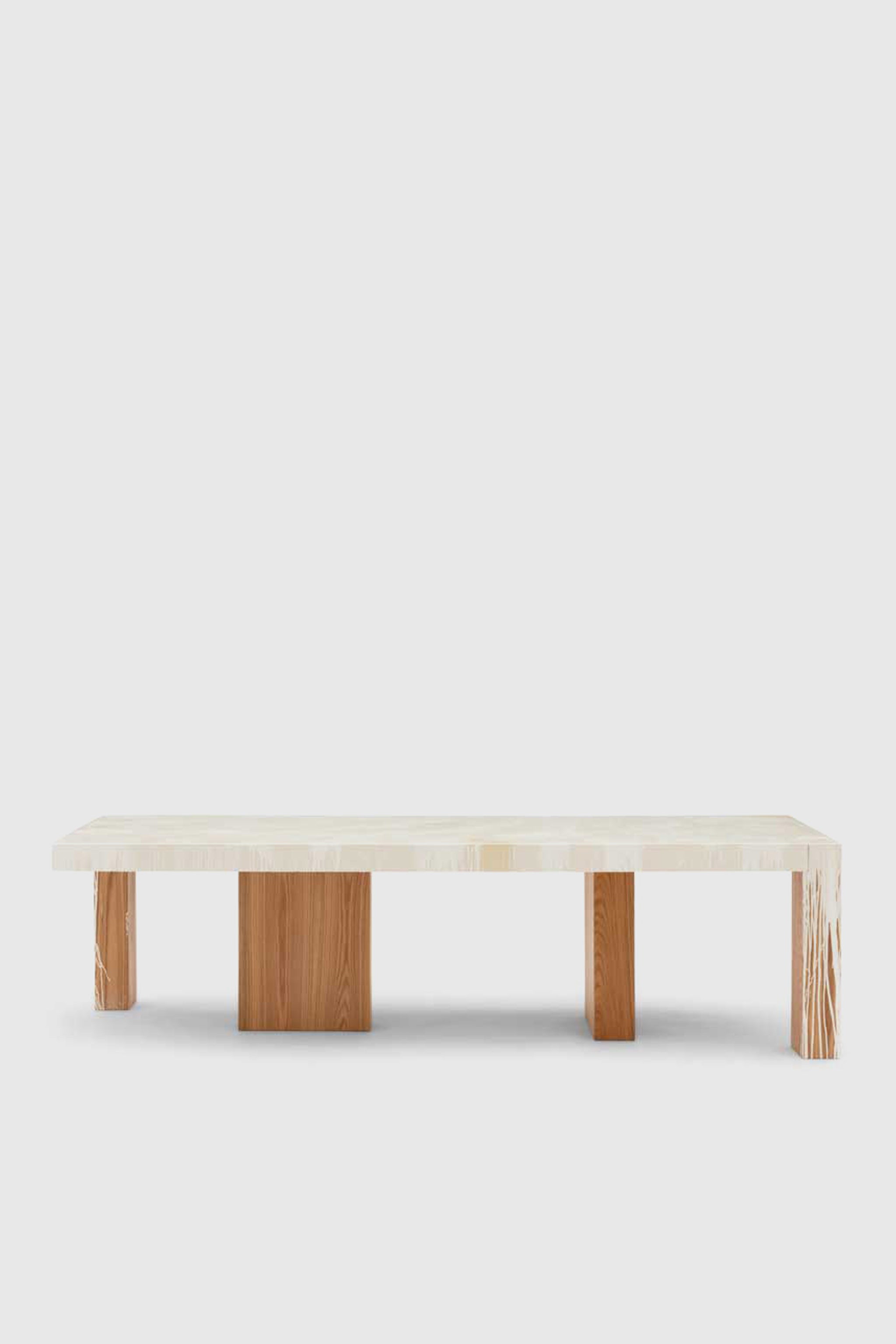 Sculpture Dining Table / Cream Chalk
