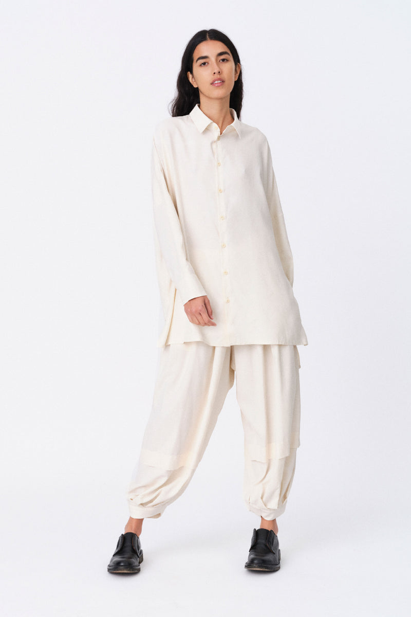 THE COUTURIER TROUSER / SANDWASHED SILK RAW