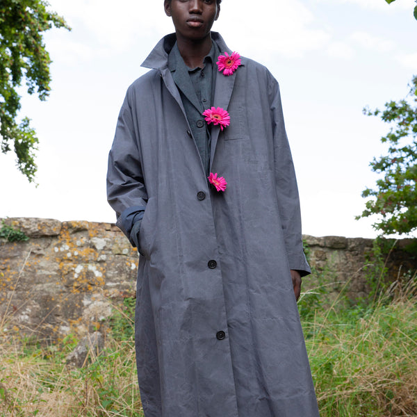 THE MESSENGER COAT / PROOFED COTTON CHARCOAL