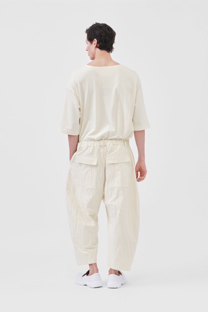 THE TINNER TROUSER / CREASED COTTON TWILL RAW