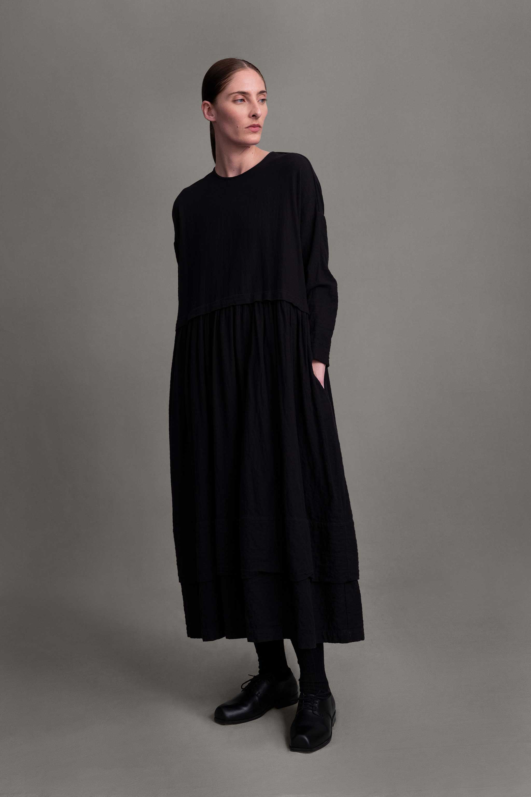 THE ARCHIVIST DRESS / WRINKLED TWILL FLINT