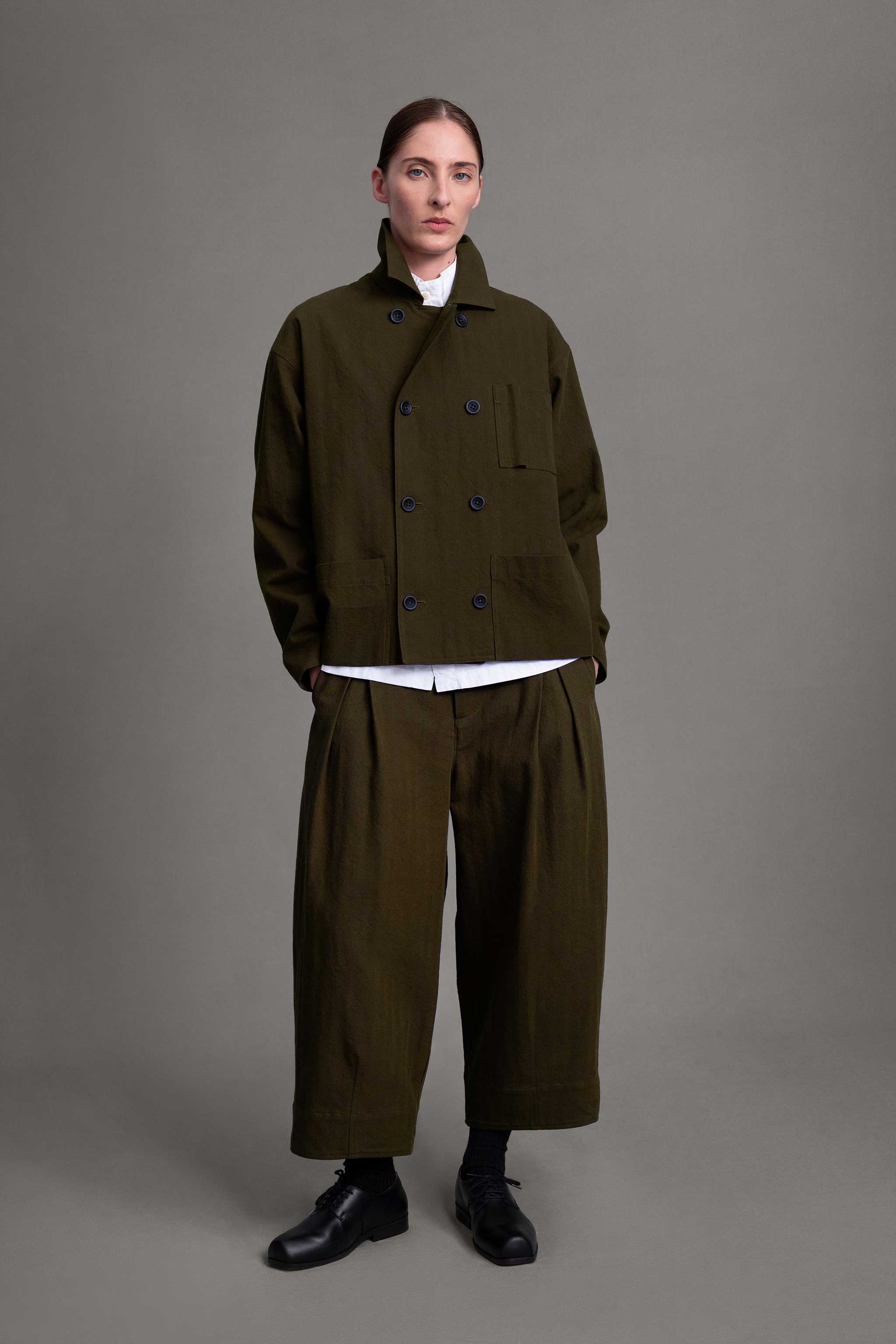 THE COOK JACKET / HERRINGBONE SUITING HEATH