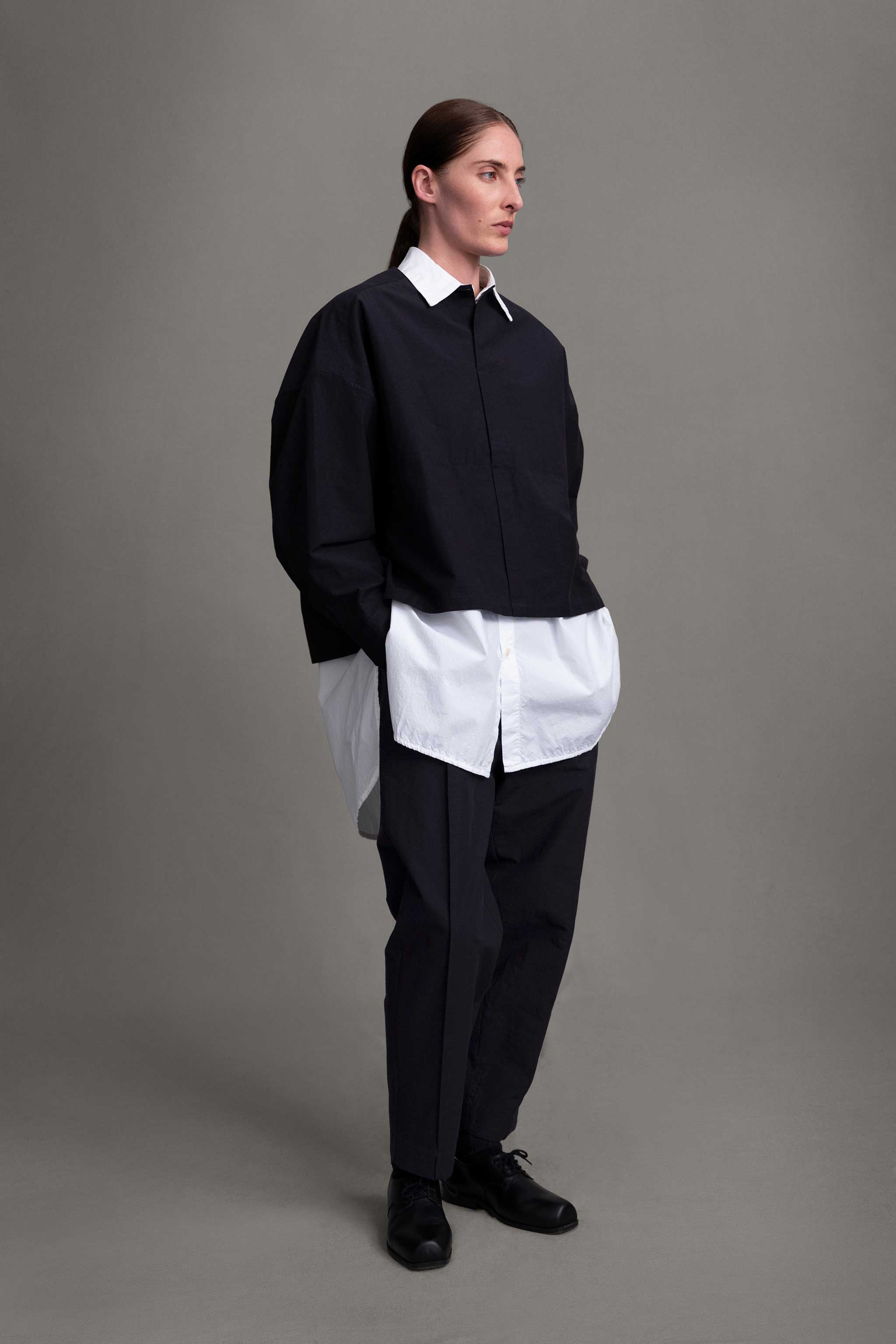 THE LIBRARIAN TROUSER / STRUCTURED COTTON INK