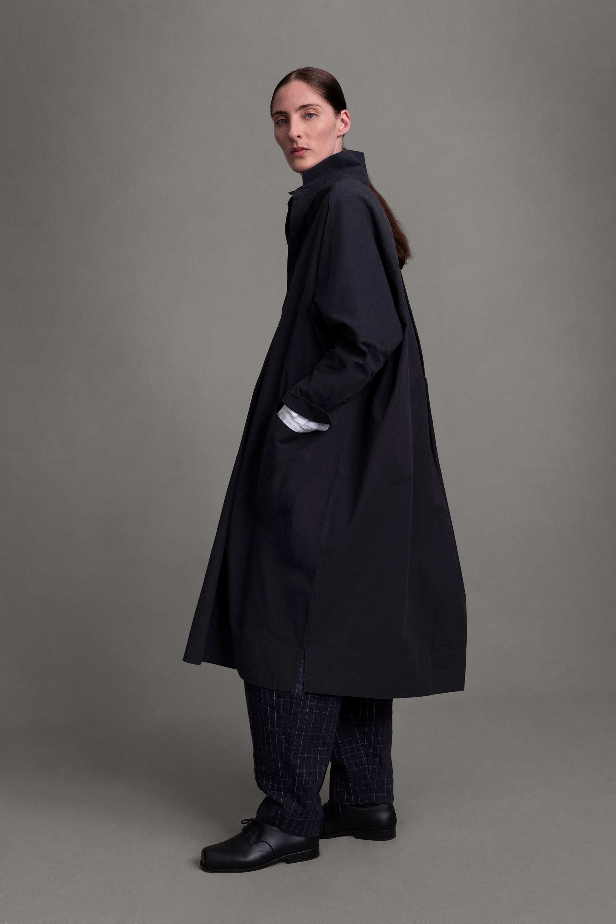 THE FRAMER DRESS / STRUCTURED COTTON INK