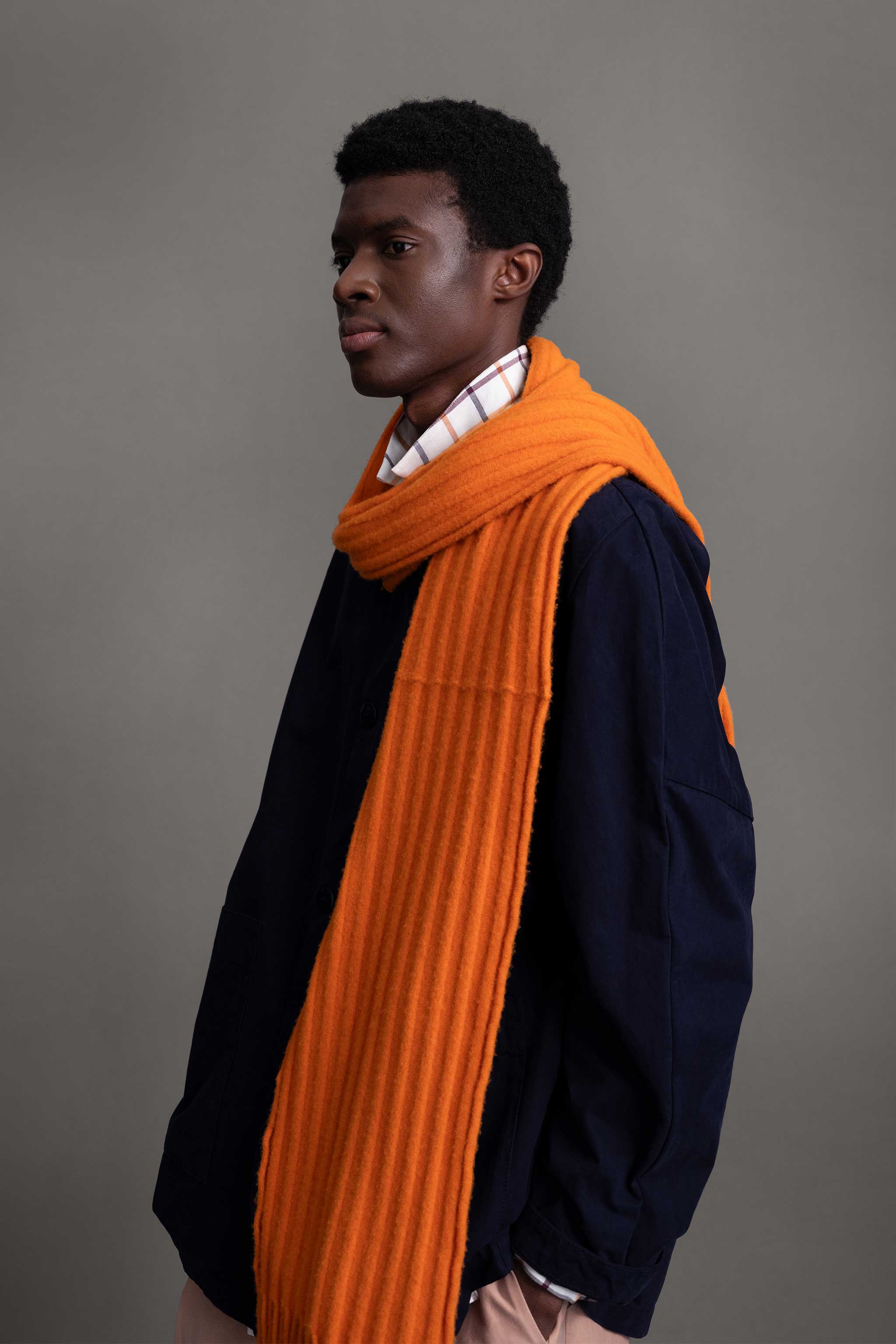 THE LIBRARIAN SCARF / FELTED LAMBSWOOL NASTURTIUM