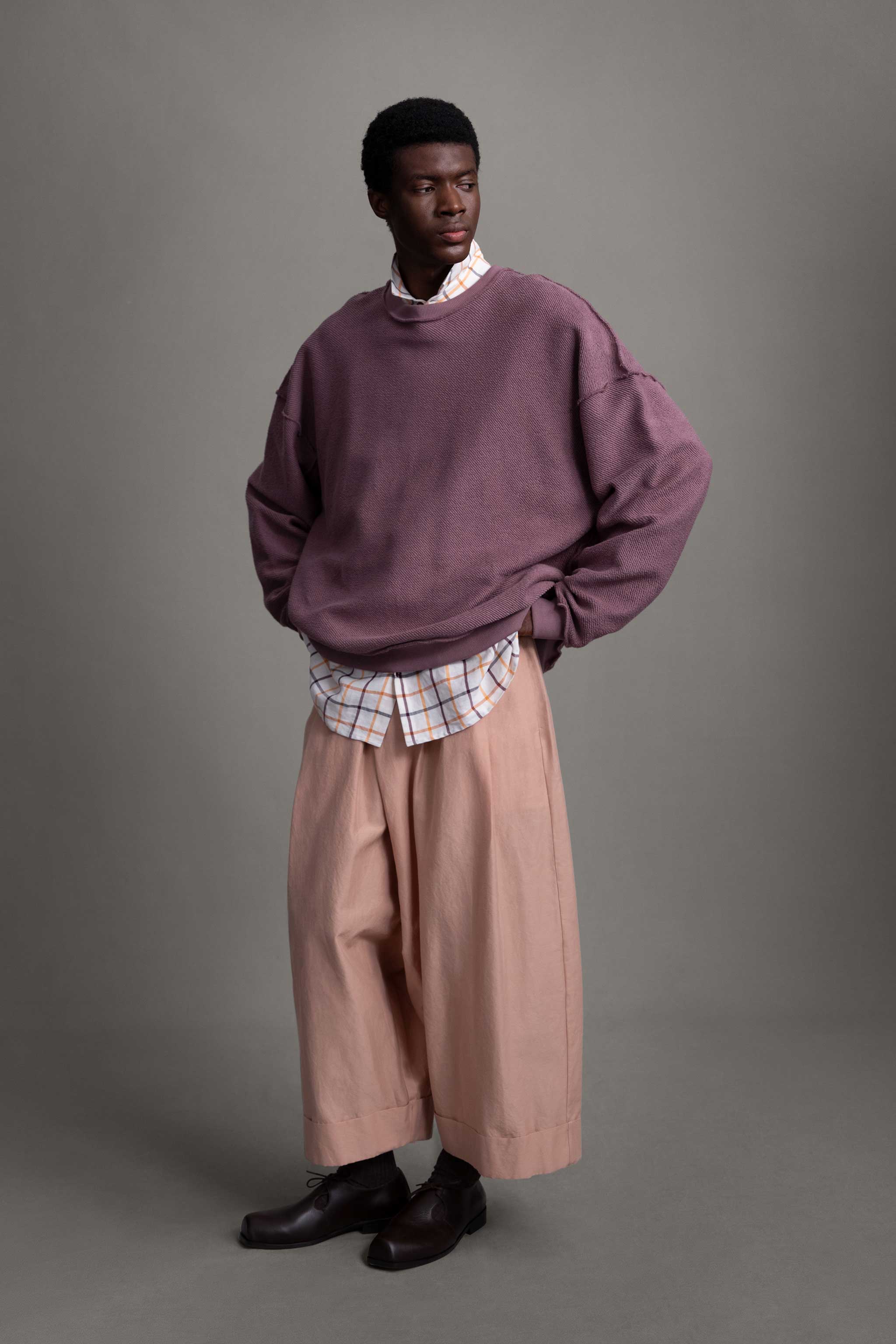 THE MECHANIC JUMPER / LOOPBACK TWILL LILAC
