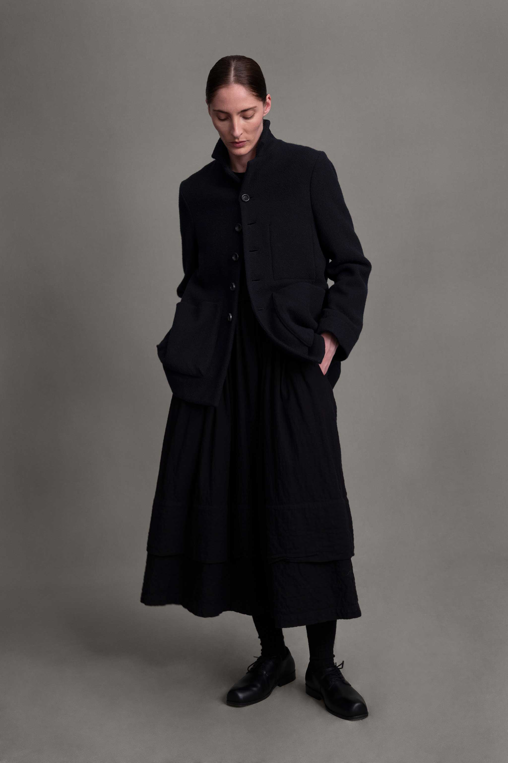 THE PHOTOGRAPHER JACKET / CASHMERE HERRINGBONE INK