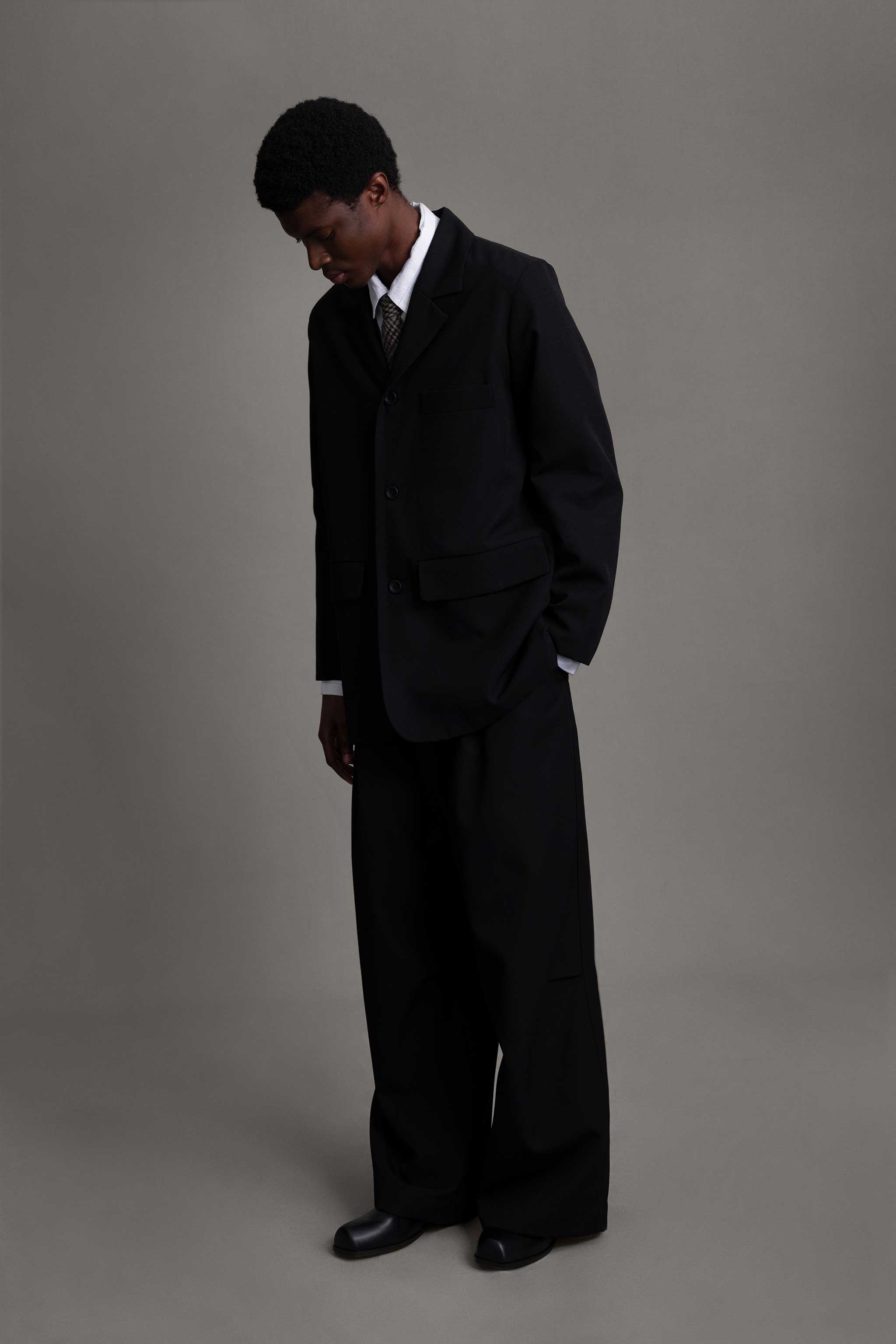 THE POTTER TROUSER / COMPACT SUITING FLINT