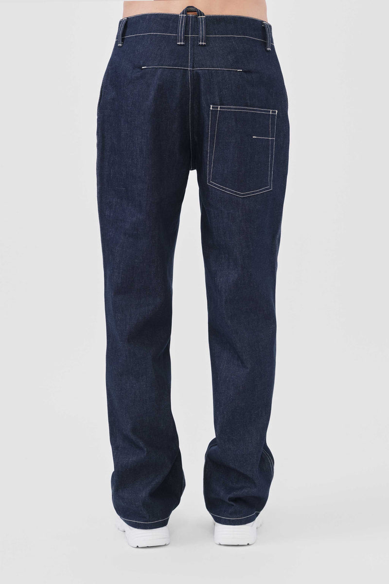 Unisex Blue Organic Denim Jeans Straight Leg Fit - Sizes 26 -36 – Toogood