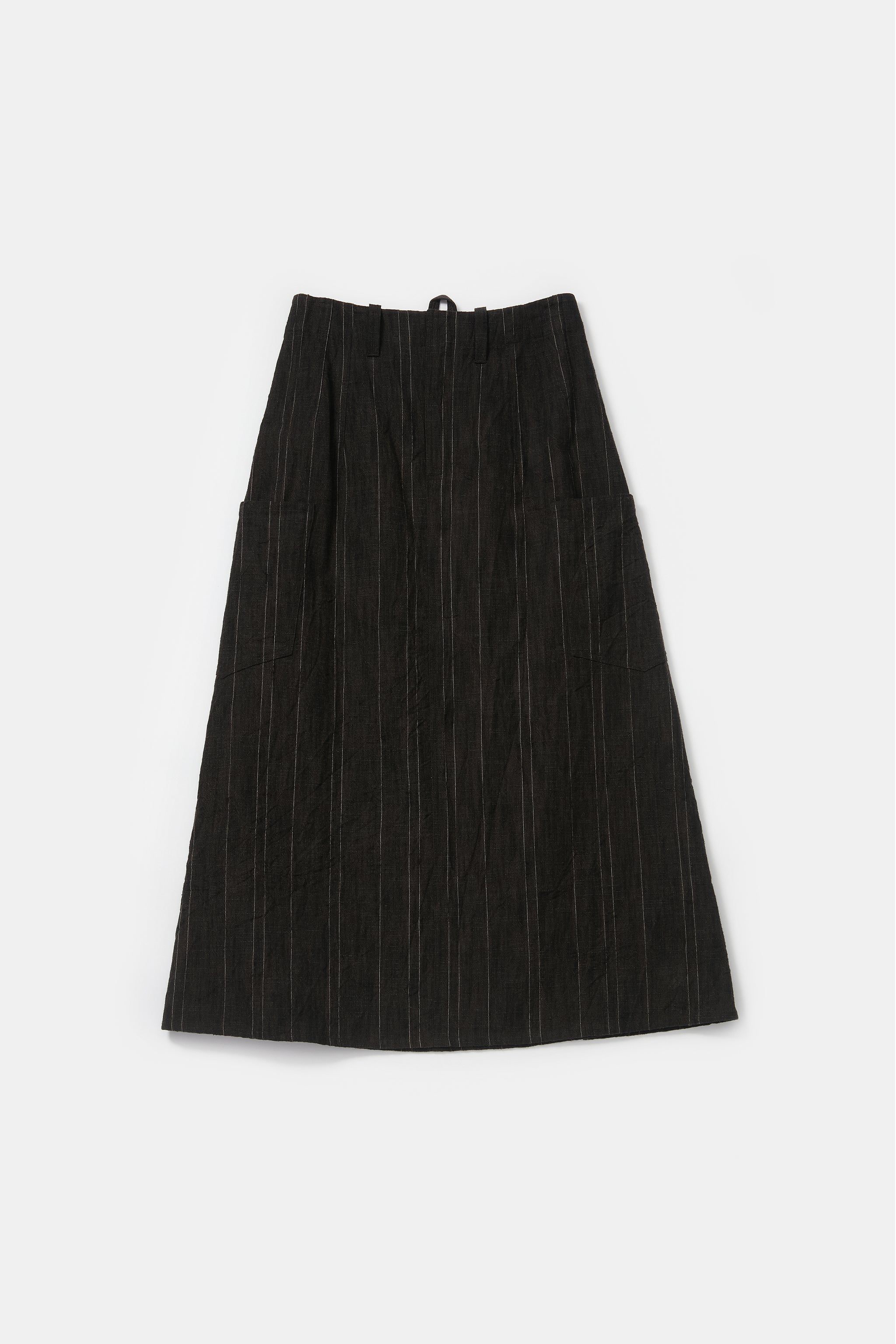 THE SCOUT SKIRT / CRUMPLED STRIPE WALNUT