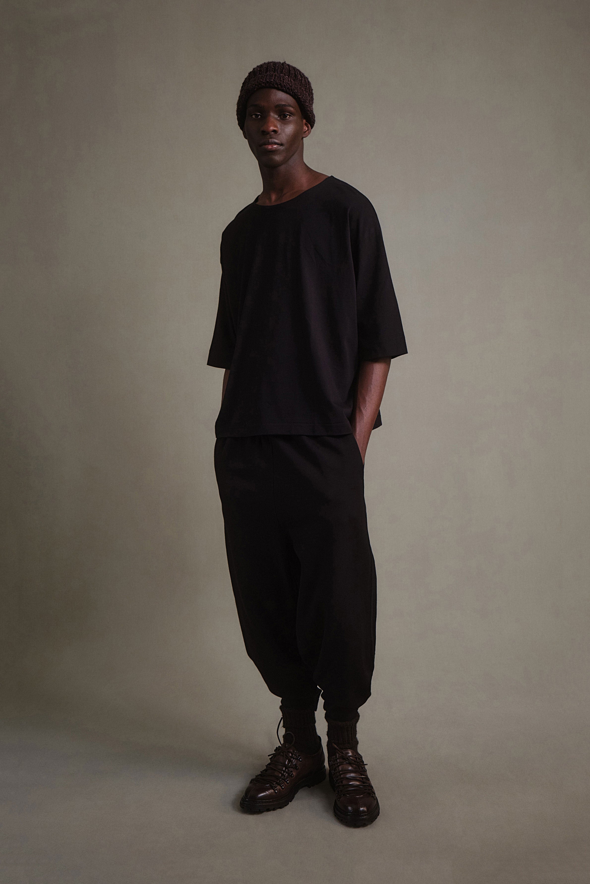 THE ACROBAT TROUSER / LOOP BACK JERSEY FLINT