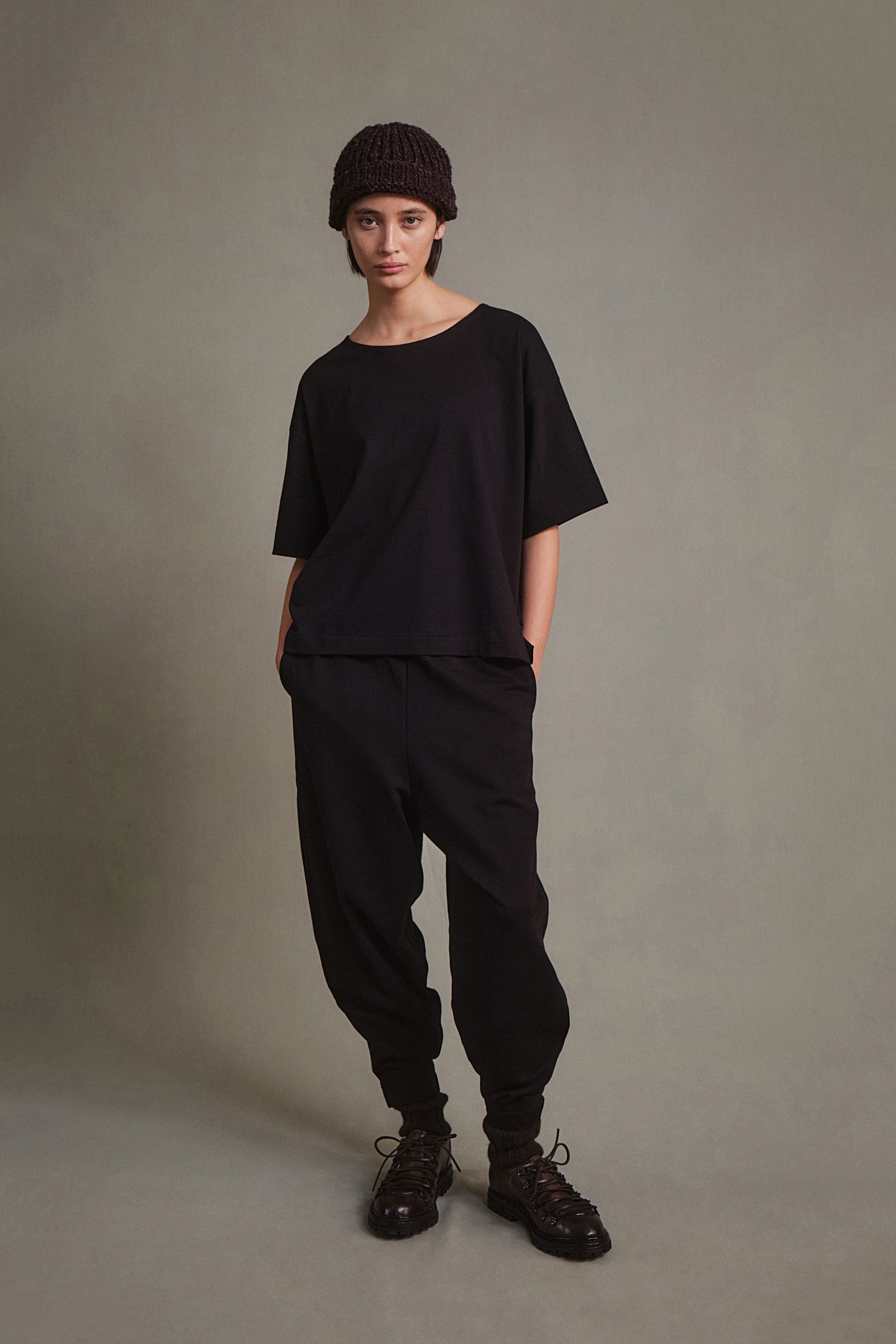 THE ACROBAT TROUSER / LOOP BACK JERSEY FLINT