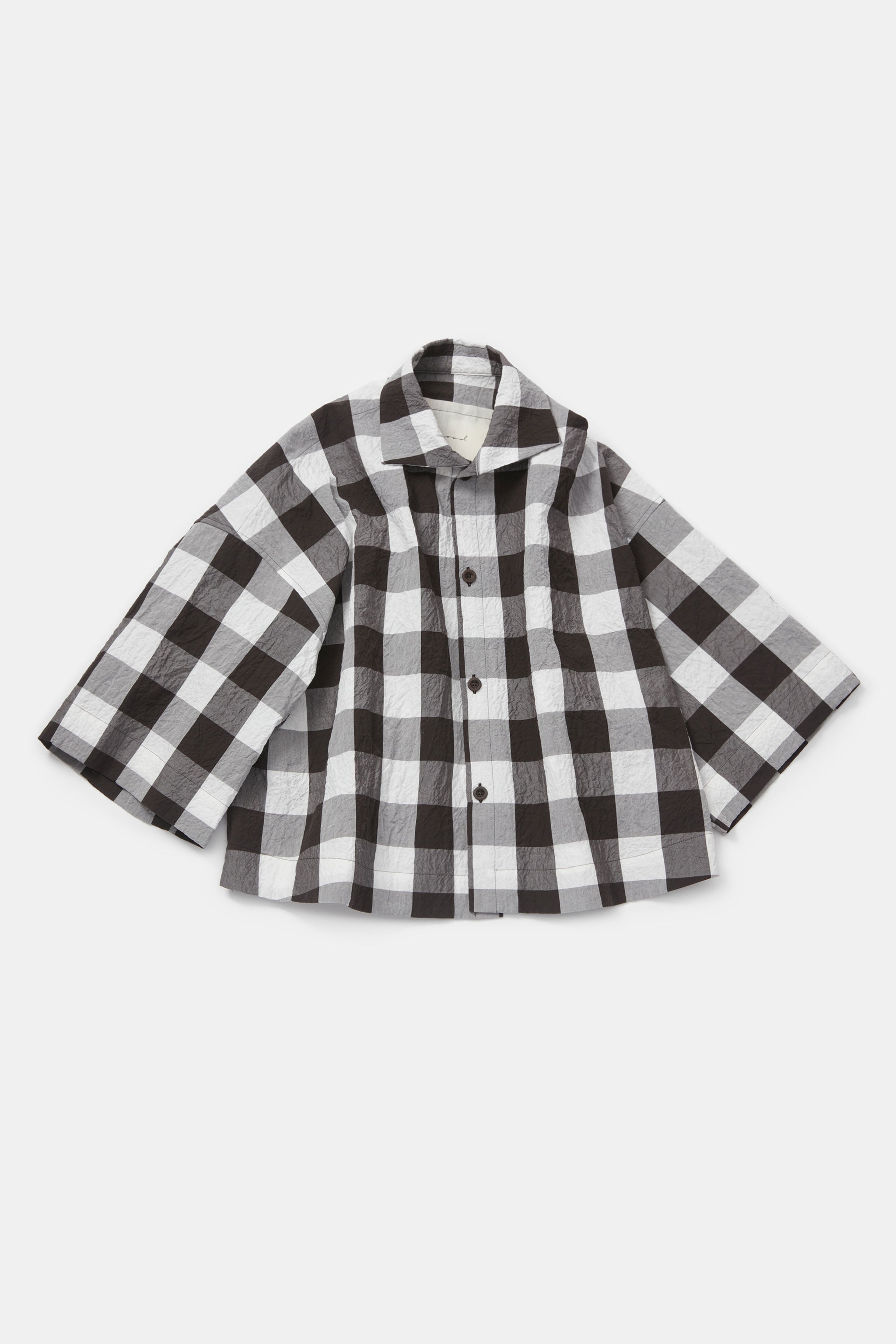 THE CAMPER SHIRT / TABLECLOTH GINGHAM COFFEE