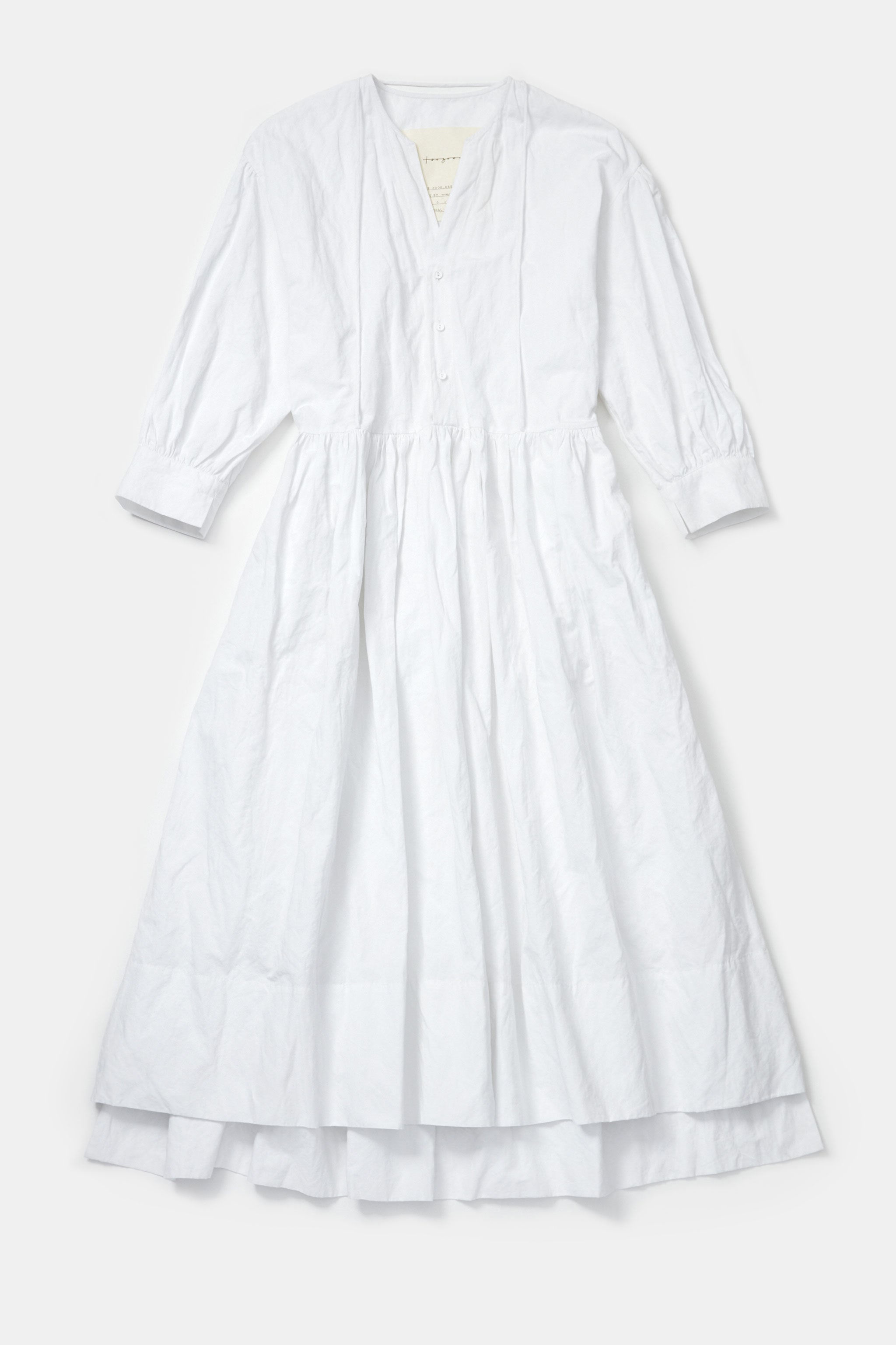 THE COOK DRESS / CRUMPLED COTTON CHALK