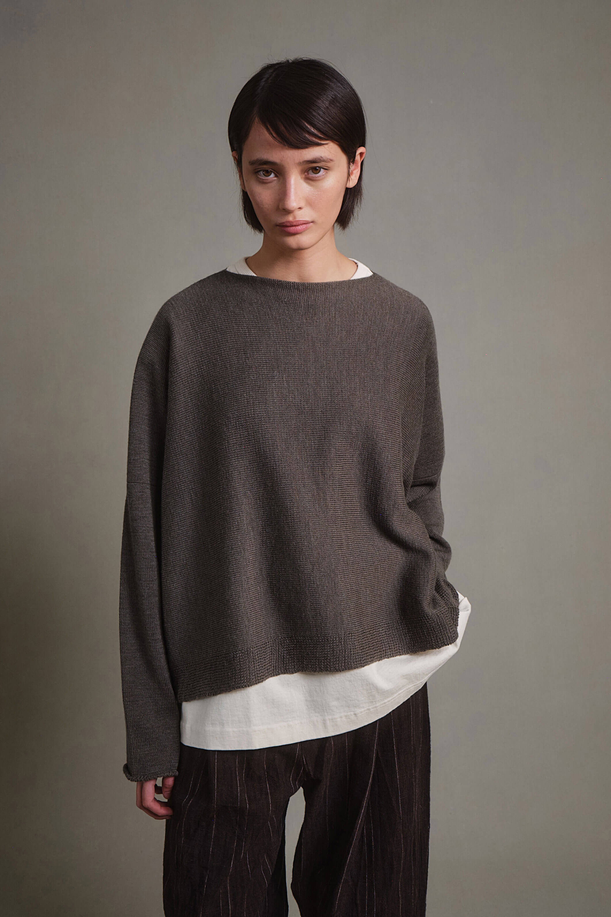 THE CROFTER JUMPER / MERINO WOOL OLIVE