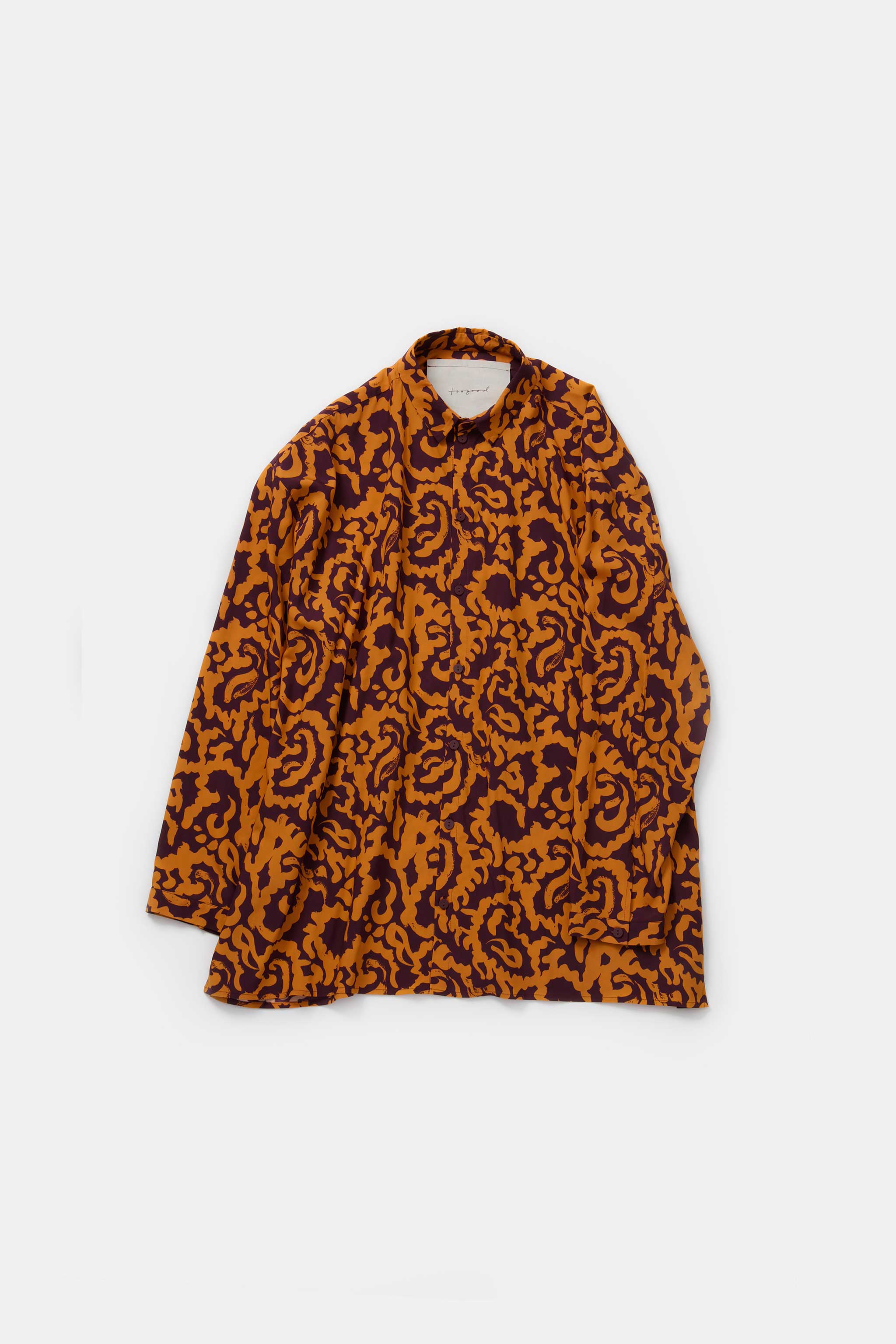 THE DRAUGHTSMAN SHIRT / SLIPPER SATIN NASTURTIUM