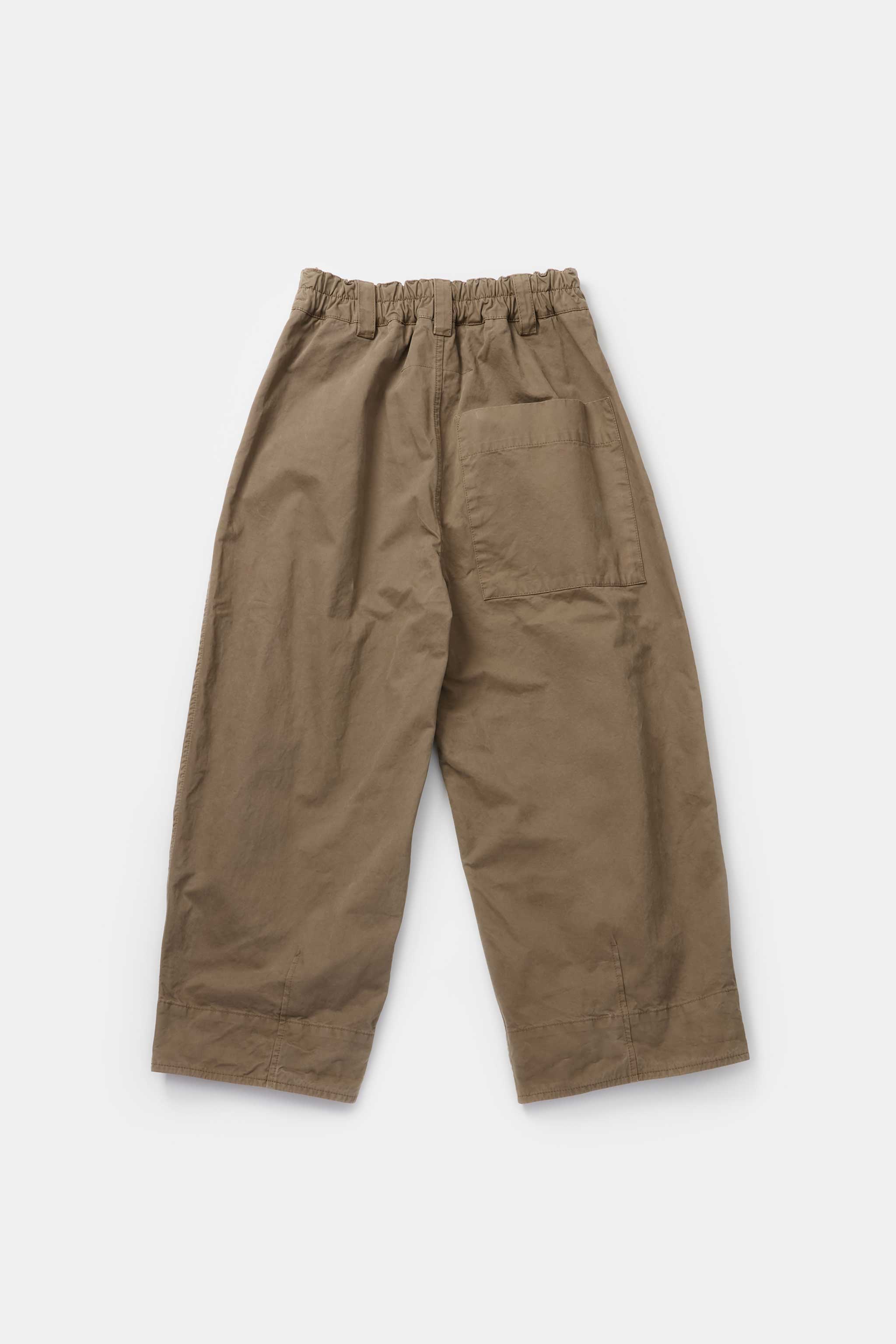 Tailored, Bold Silhouette Trousers. 100% Cotton Elasticated Back