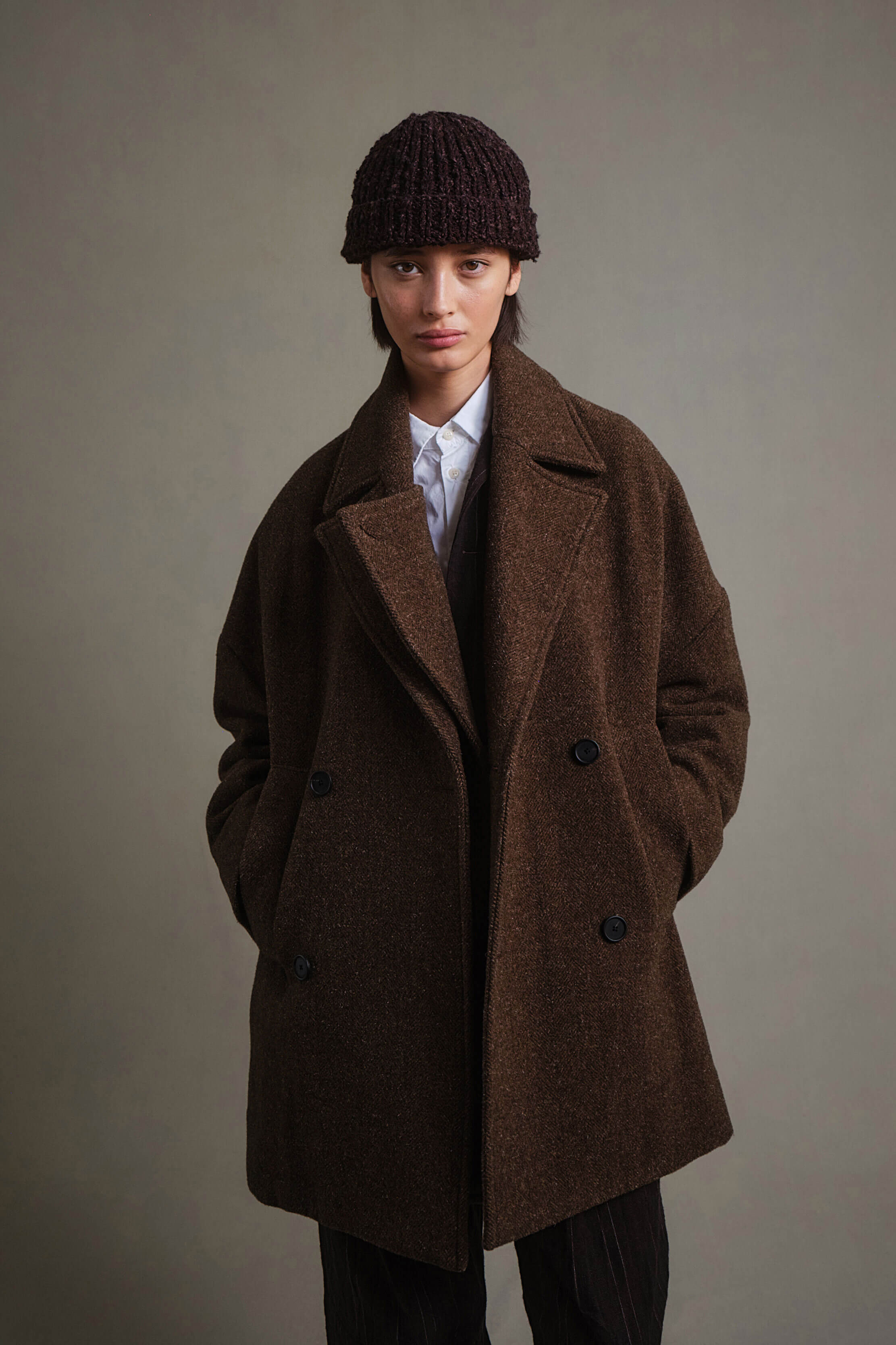 THE LOGGER COAT / WOOL TWEED HEATHLAND