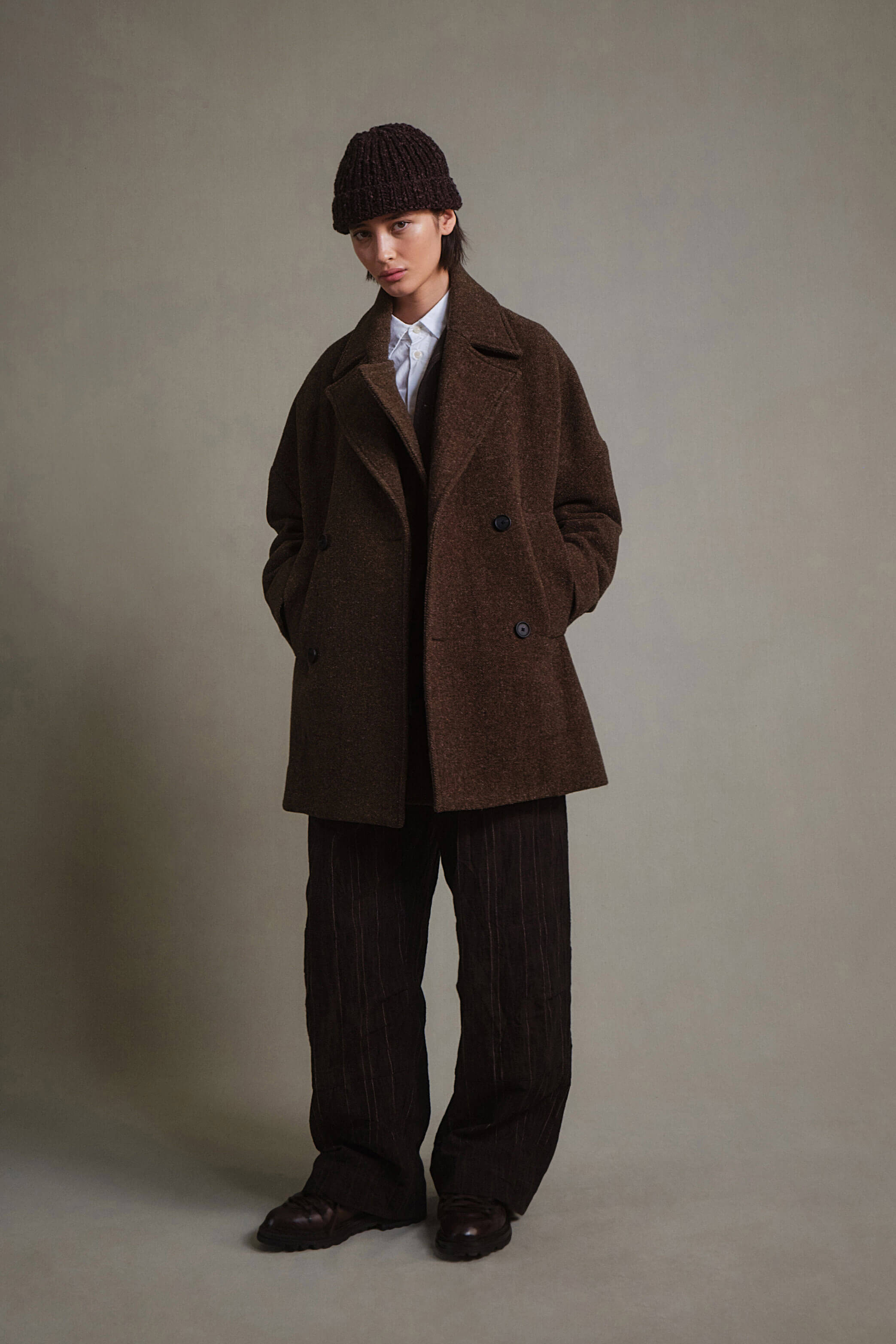 THE LOGGER COAT / WOOL TWEED HEATHLAND