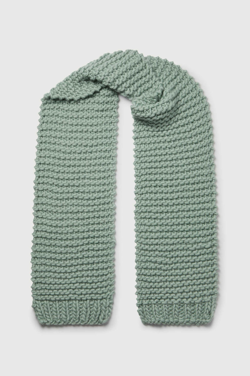THE MOUNTAINEER SCARF / HAND KNIT WOOL OXIDE