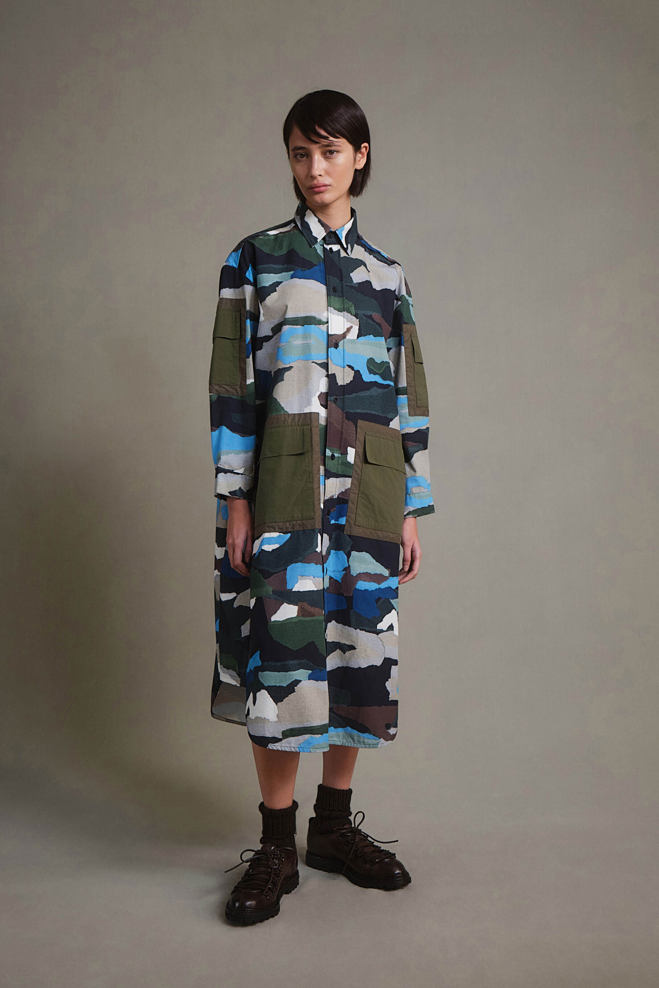 THE NAVIGATOR DRESS / TORN PAPER CAMO