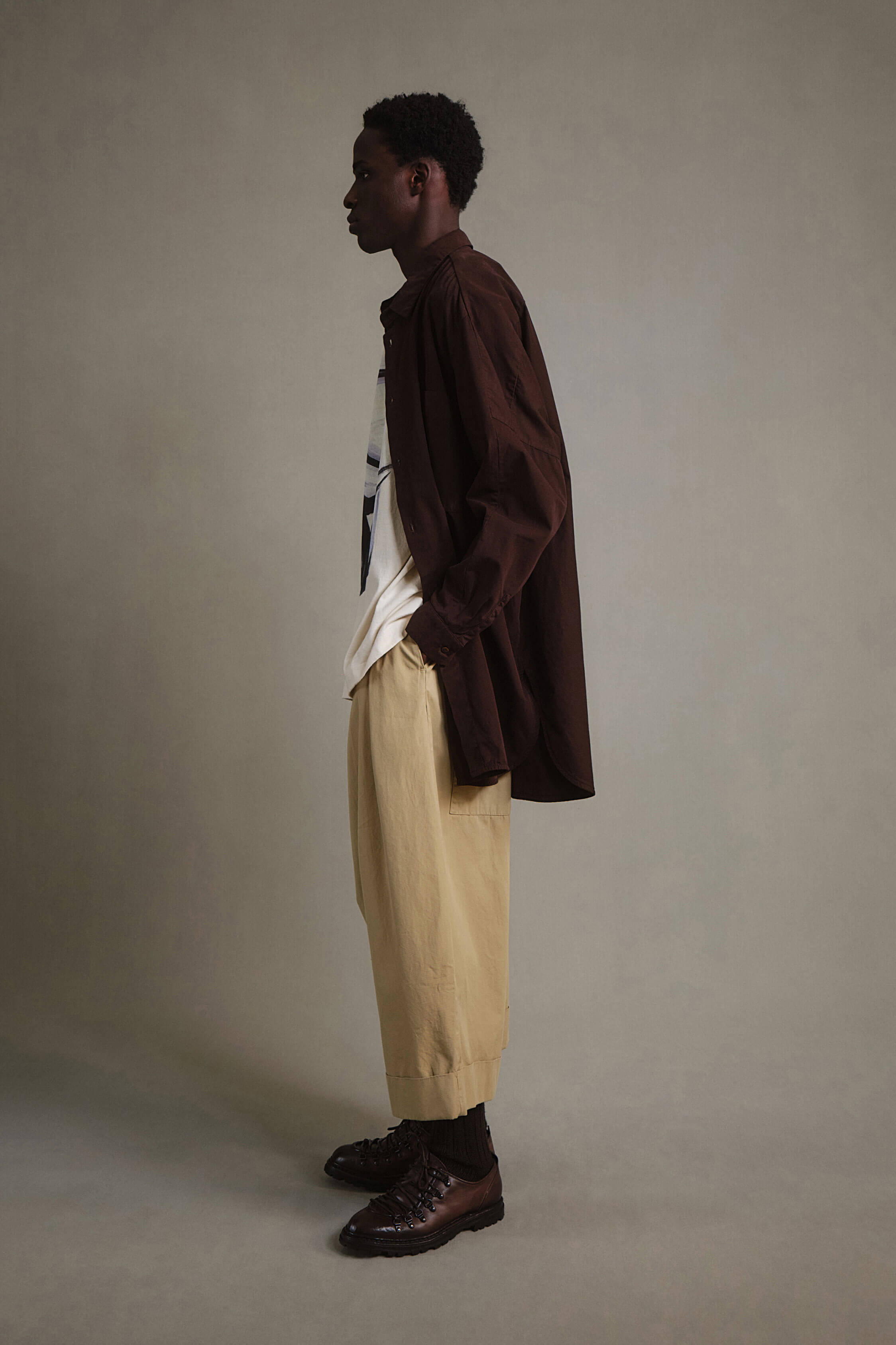 THE PAINTER SHIRT / FINE CANVAS UMBER