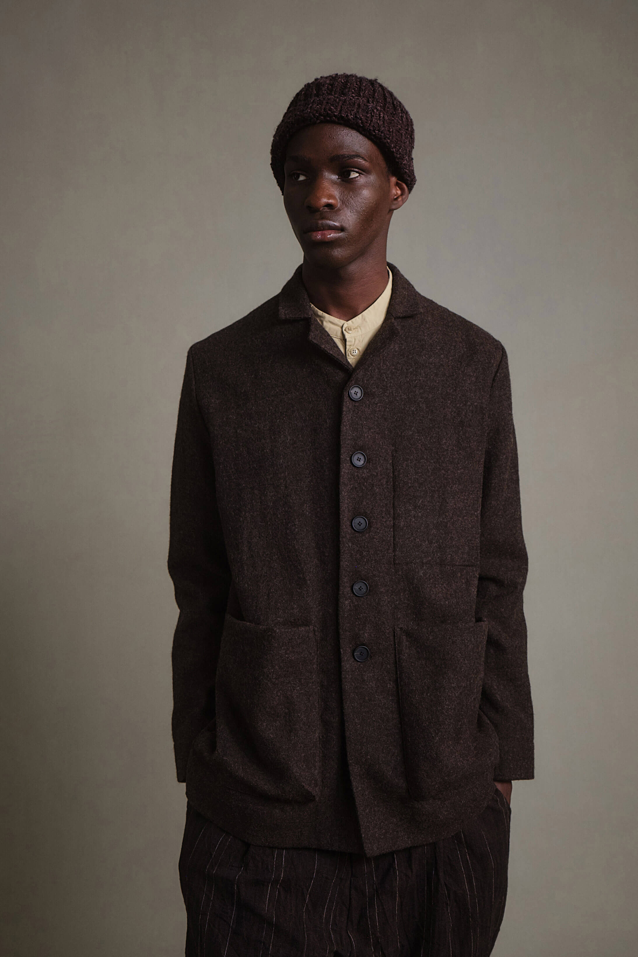 THE PHOTOGRAPHER JACKET / NATURAL WOOL WALNUT