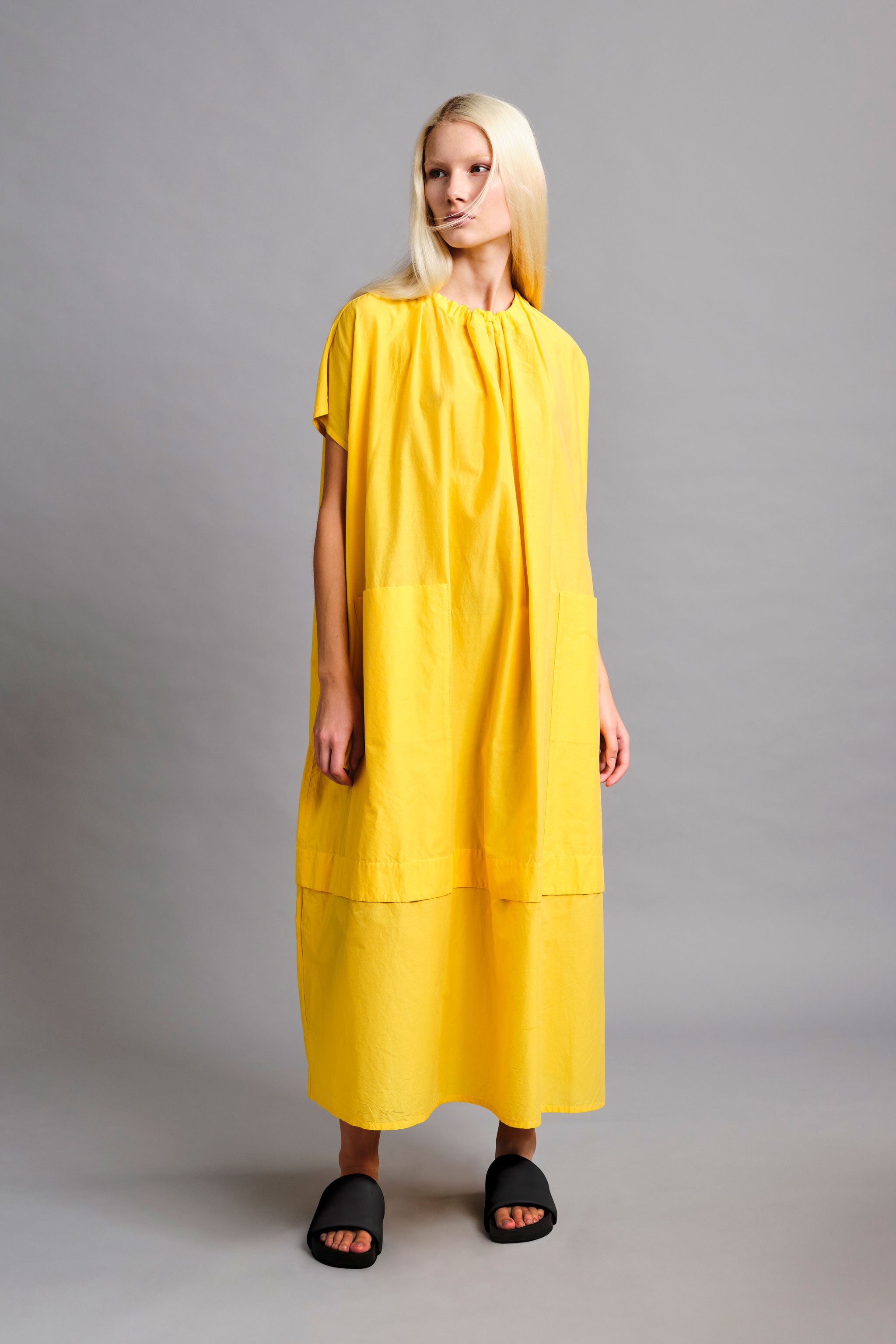 THE POET DRESS / COTTON SILK FRIED EGG