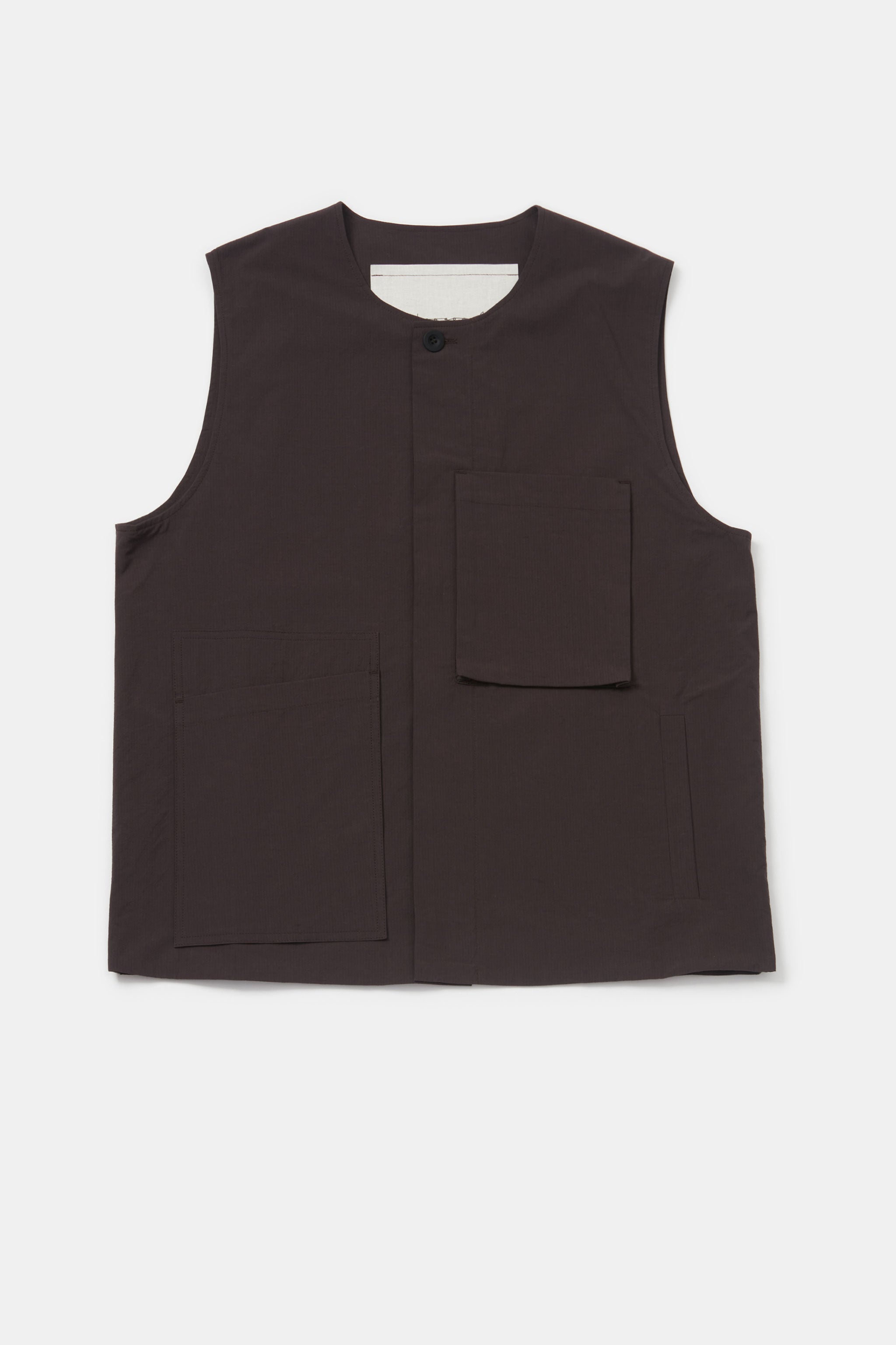 THE TINKER GILET / FINE RIPSTOP COTTON COFFEE