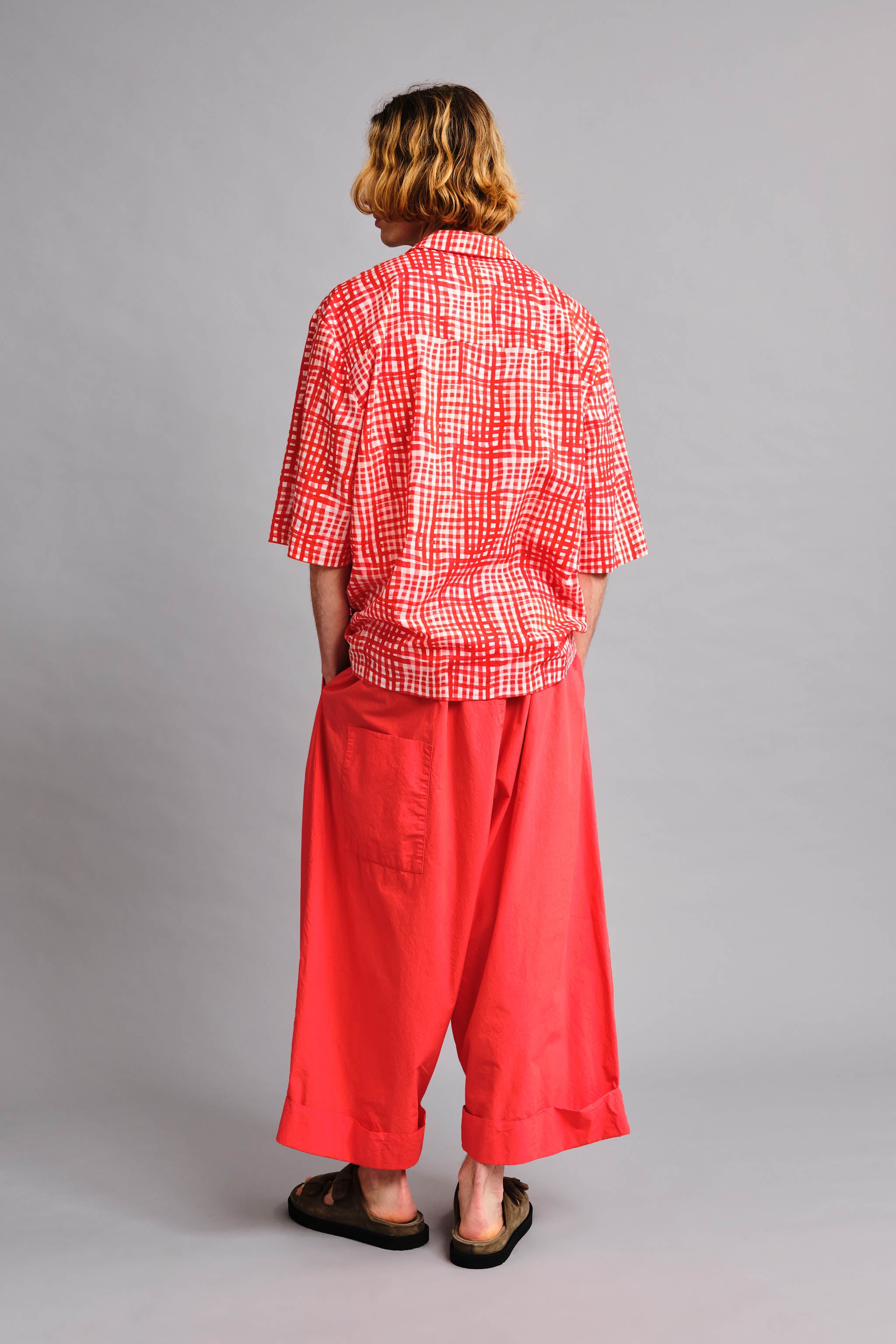 THE BAKER TROUSER / POPLIN TOMATO