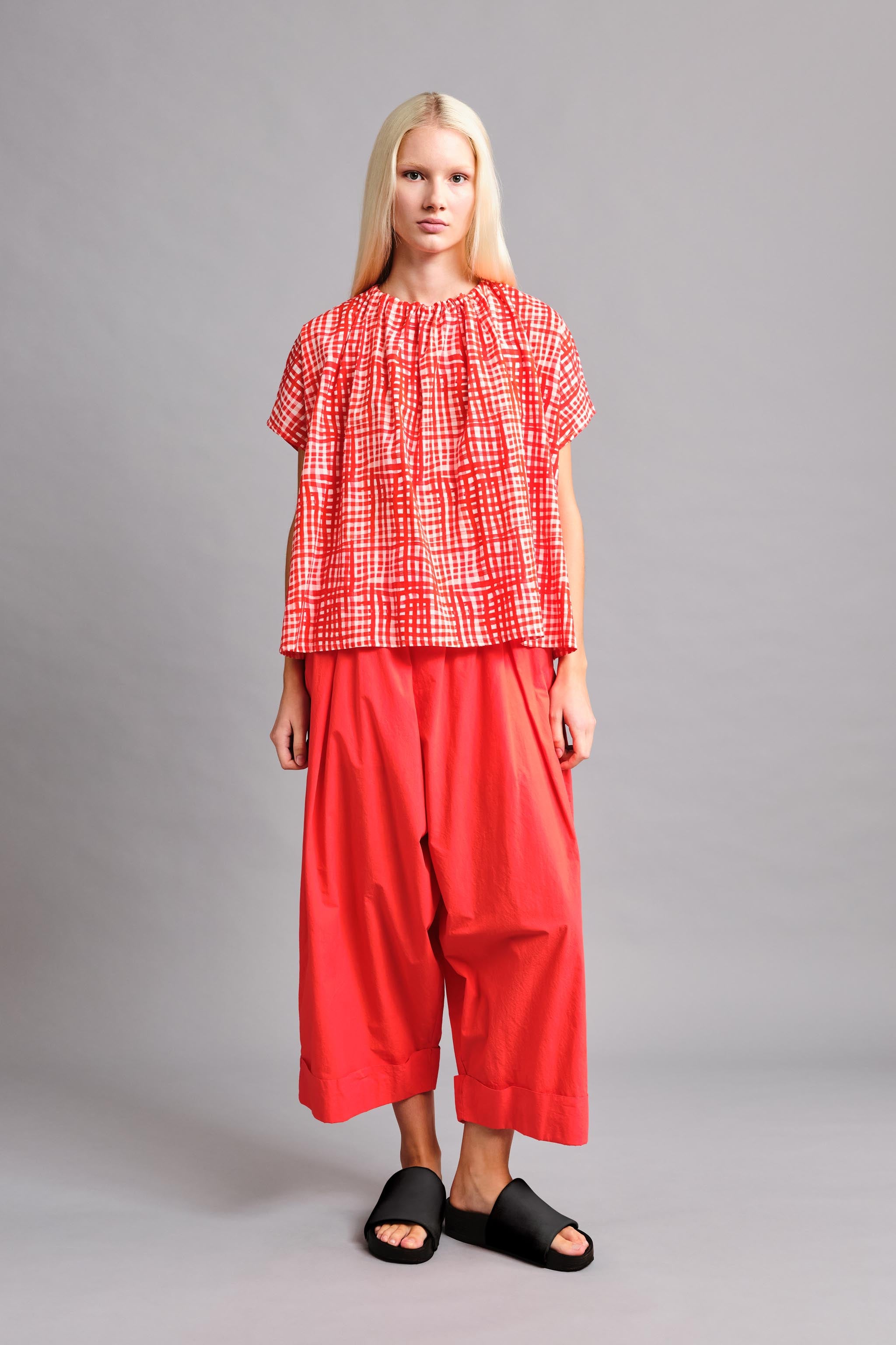 THE BAKER TROUSER / POPLIN TOMATO