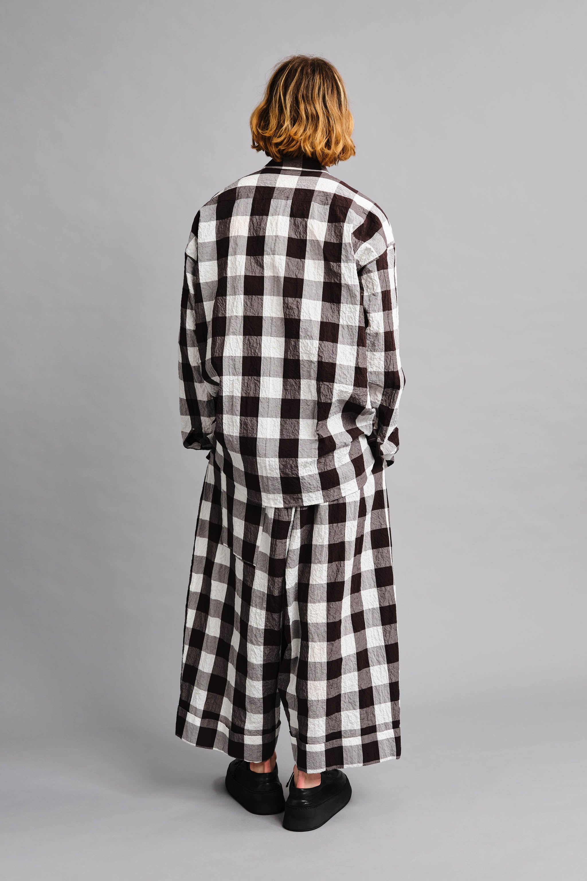 THE BAKER TROUSER / TABLECLOTH GINGHAM COFFEE